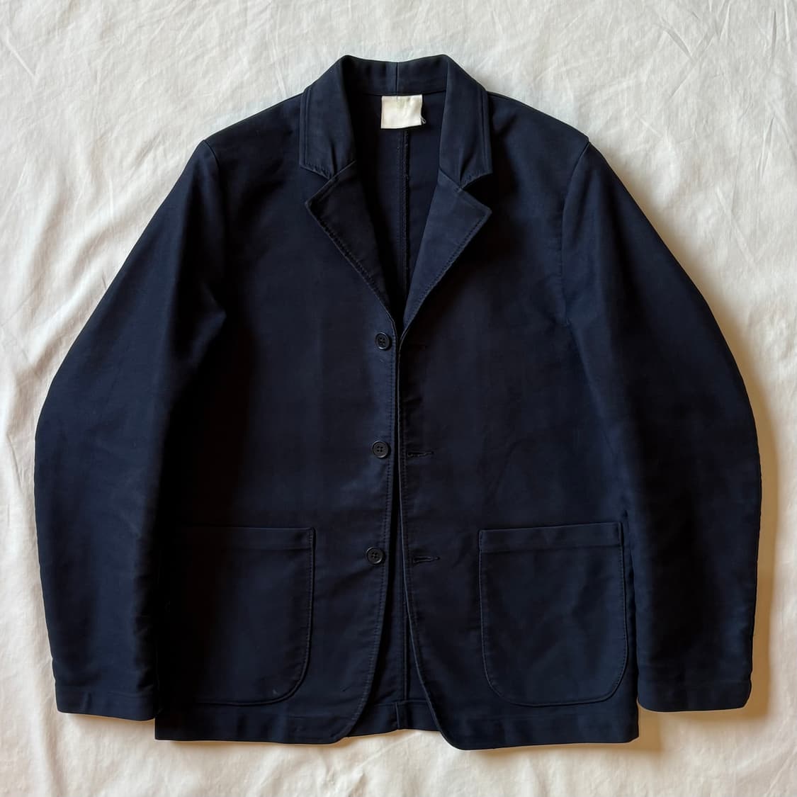 [44-44반] FRANCE 프렌치 블랙 헤비 몰스킨 자켓 상품이미지1