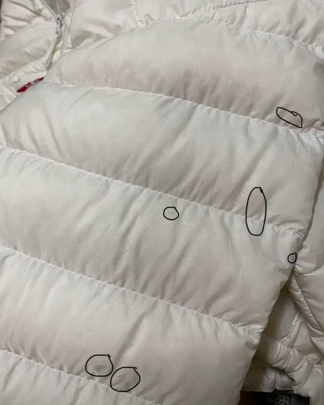 (M) 슈프림 마이크로다운 하프 집 후드 풀오버 화이트 23FW 경량패딩 상품이미지3