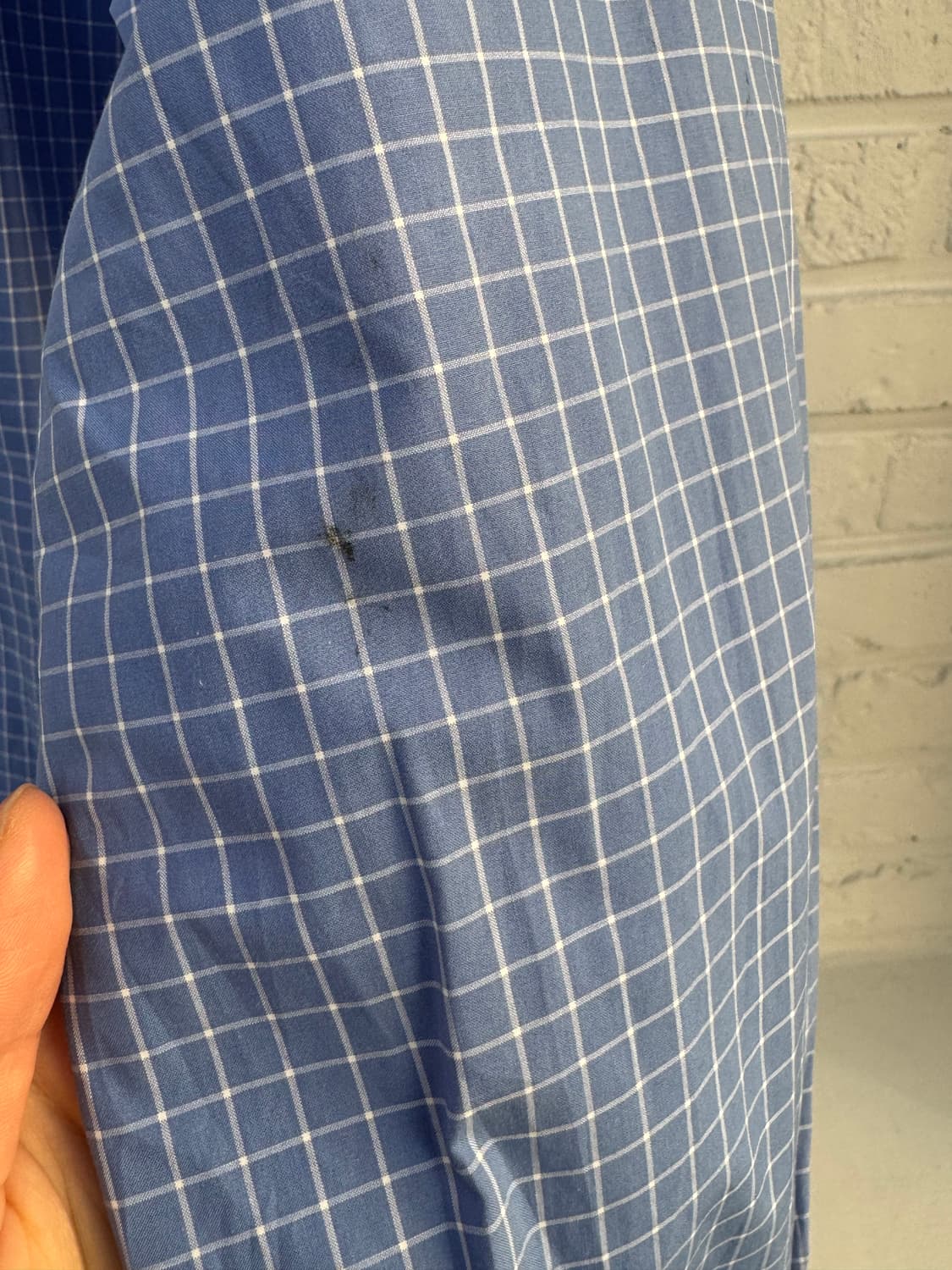 폴로 블루 체크 셔츠 상품이미지5