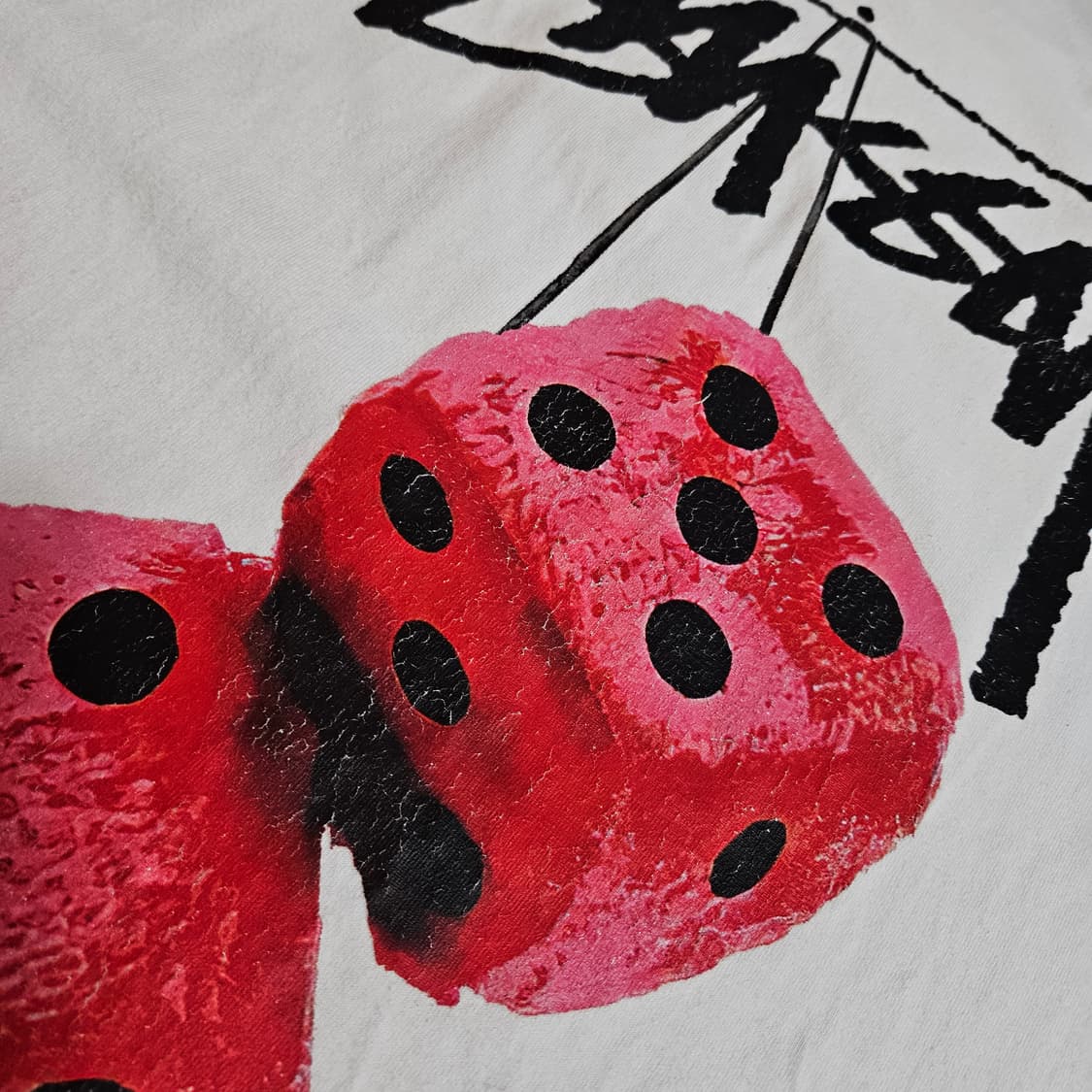 스투시(STUSSY) 퍼지 다이스 반팔 티셔츠 2XL size 상품이미지5