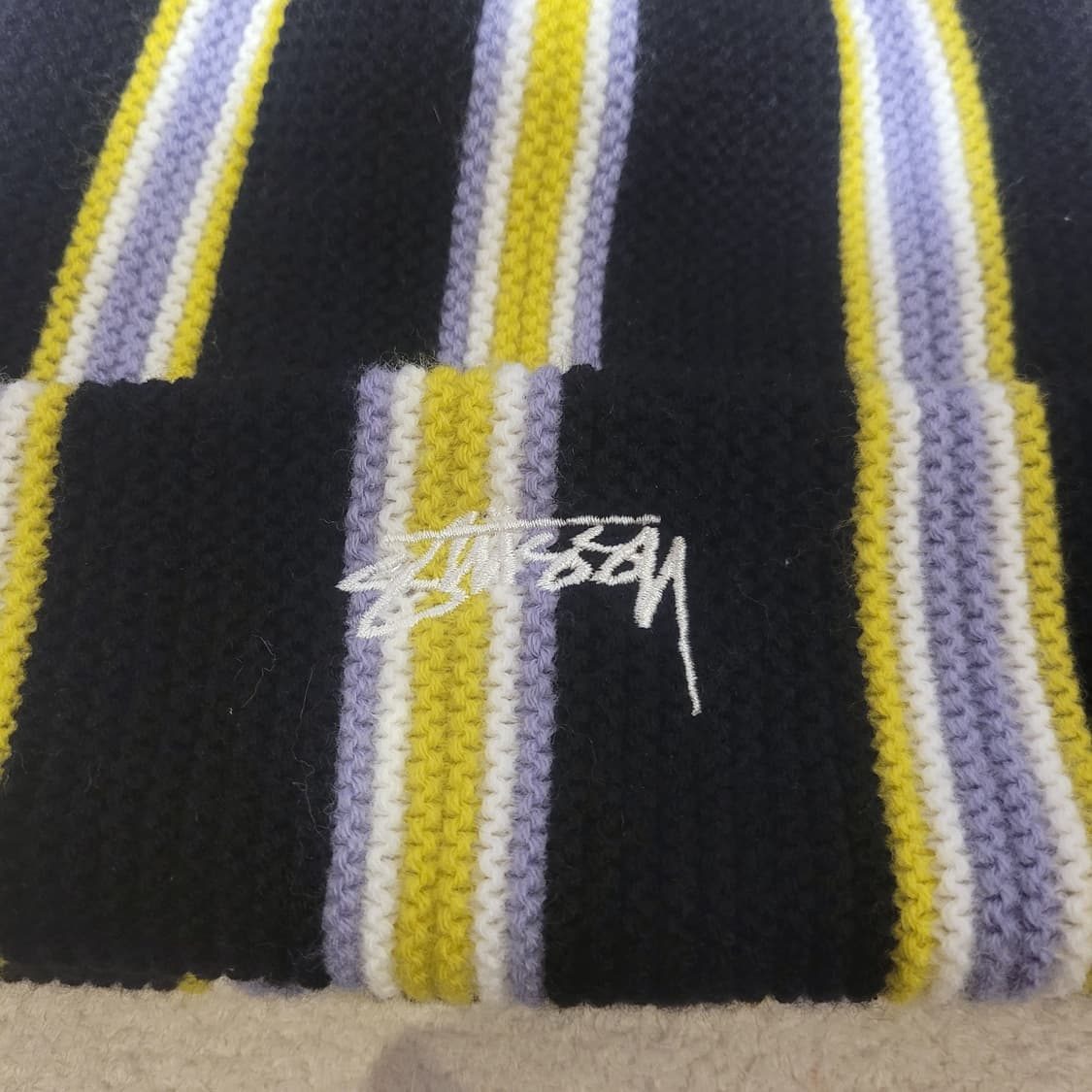 스투시 버티칼 스트라이프 비니 OS 상품이미지2