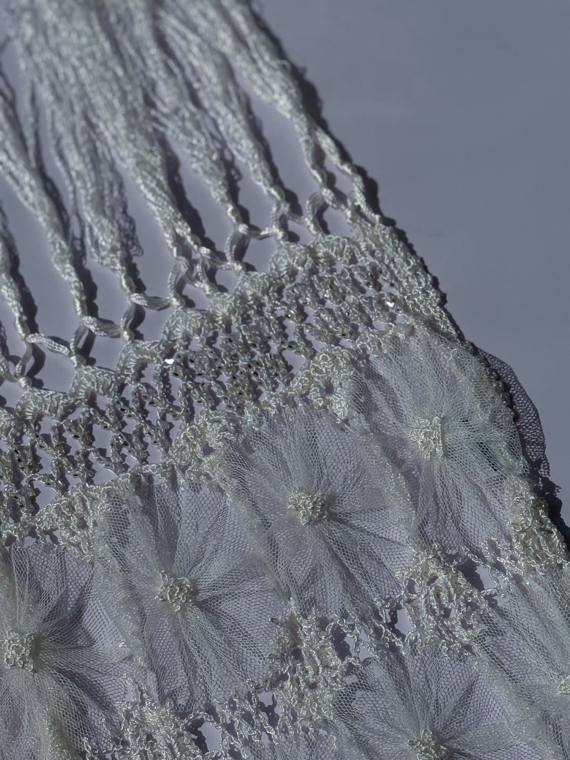 Fringed Floral Shirring Muffler 0272 상품이미지2