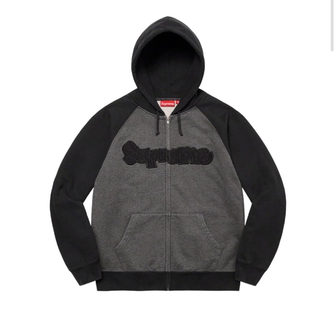 [L] 슈프림 곤즈 아플리케 후드집업 블랙 상품이미지1