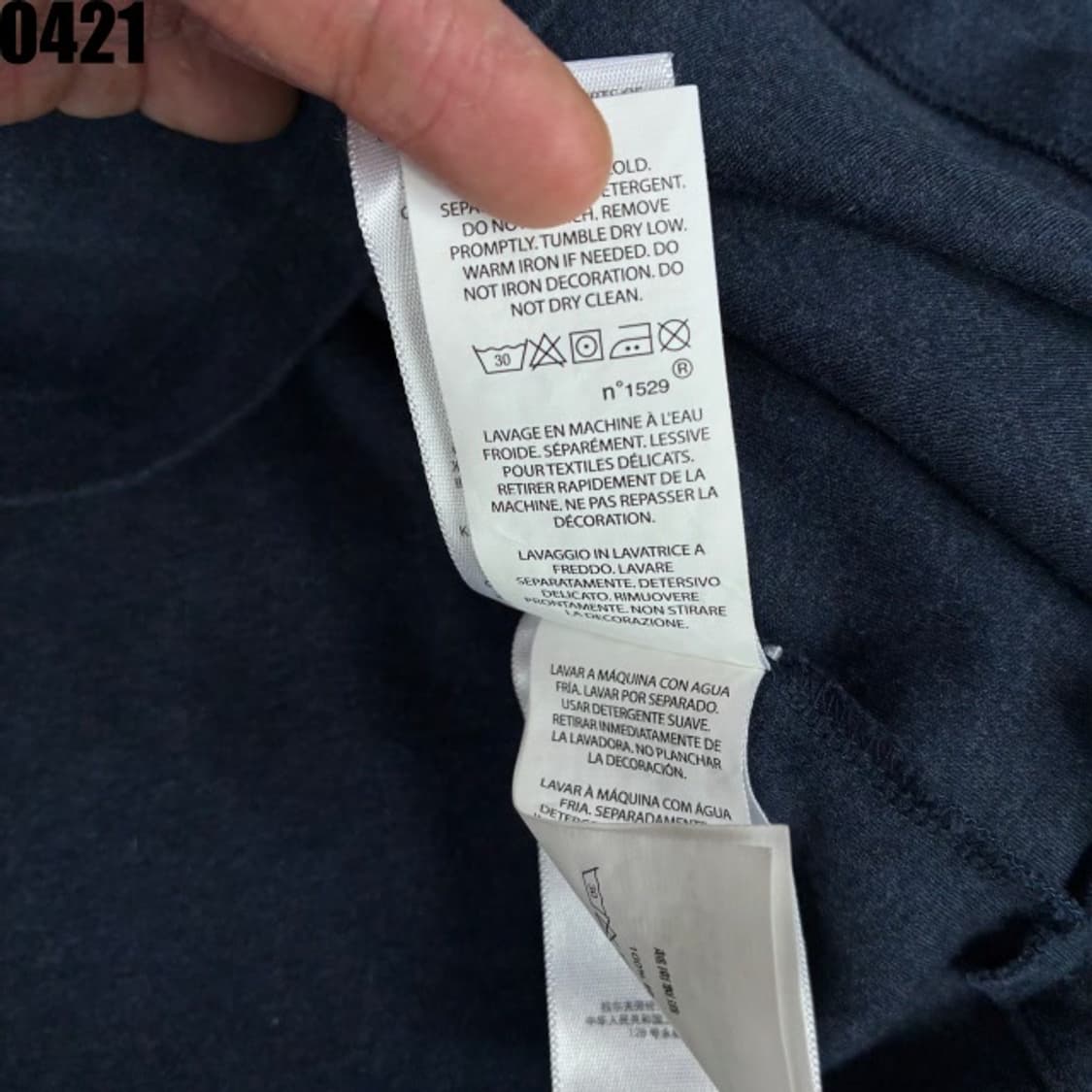 폴로 랄프로렌 네이비 긴팔 카라티 m 상품이미지3