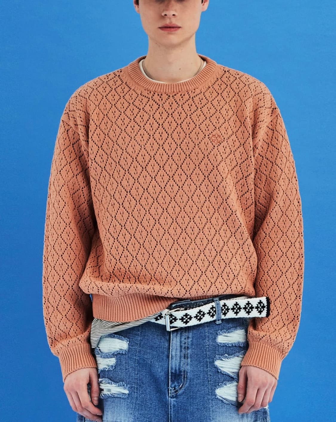 [어널로이드] 니트 풀오버, 오렌지, L 상품이미지1