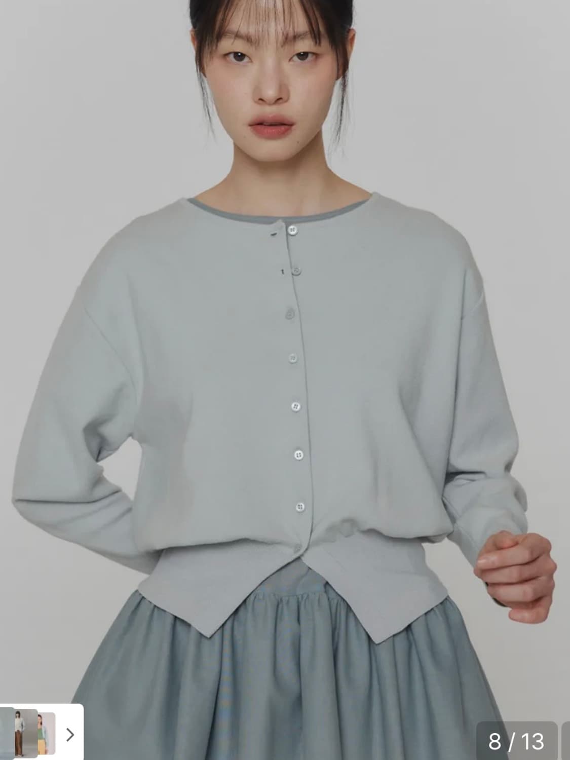 아모멘토 가디건 민트 상품이미지1