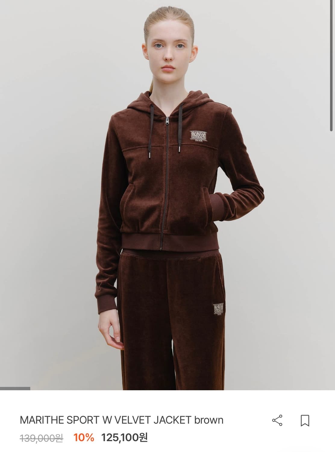 MARITHE SPORT W VELVET 세트  상품이미지1