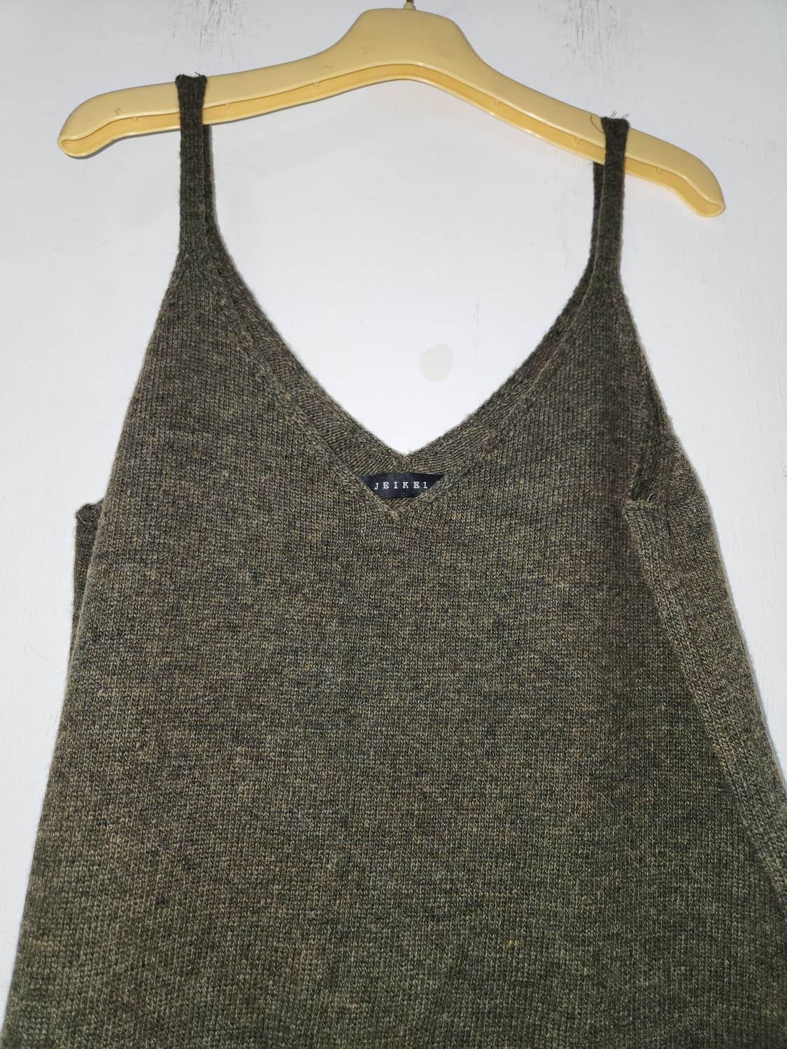 JEIKEI 니트 뷔스티에 원피스 카키 F 상품이미지2