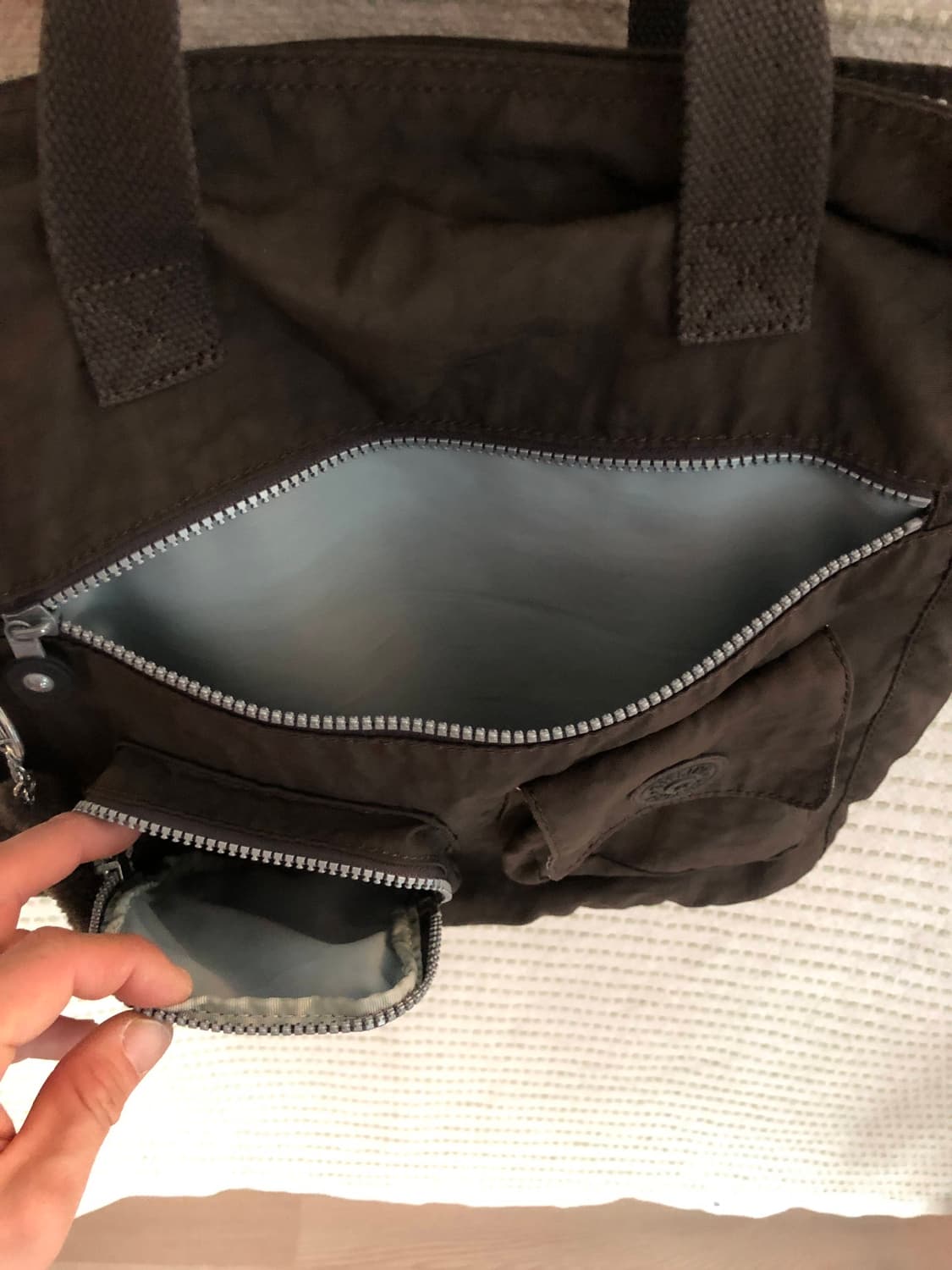 빈티지 키플링 Y2K 초코 브라운 나일론 숄더백 토트백 크로스백 상품이미지3