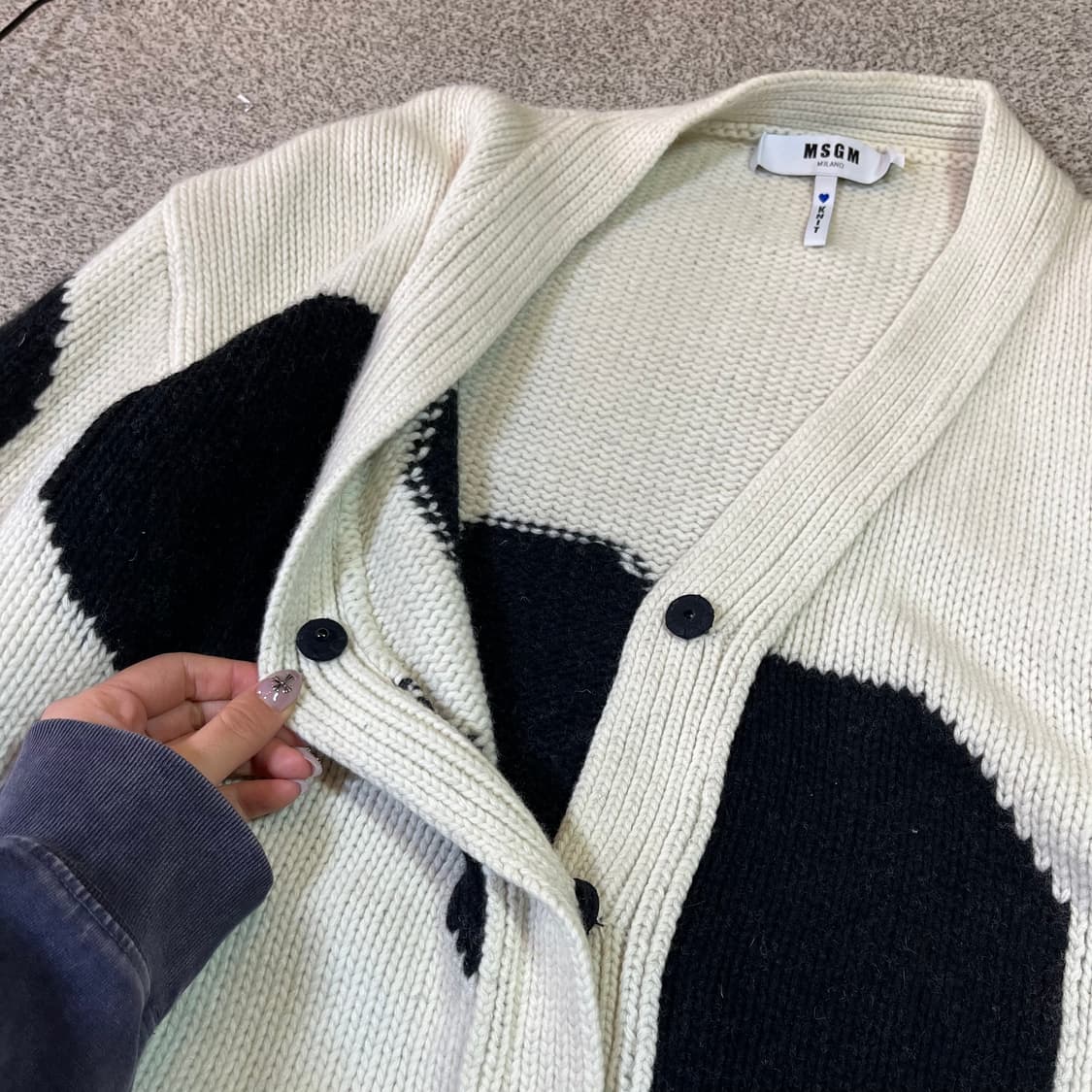MSGM 도트 니트 가디건 상품이미지2