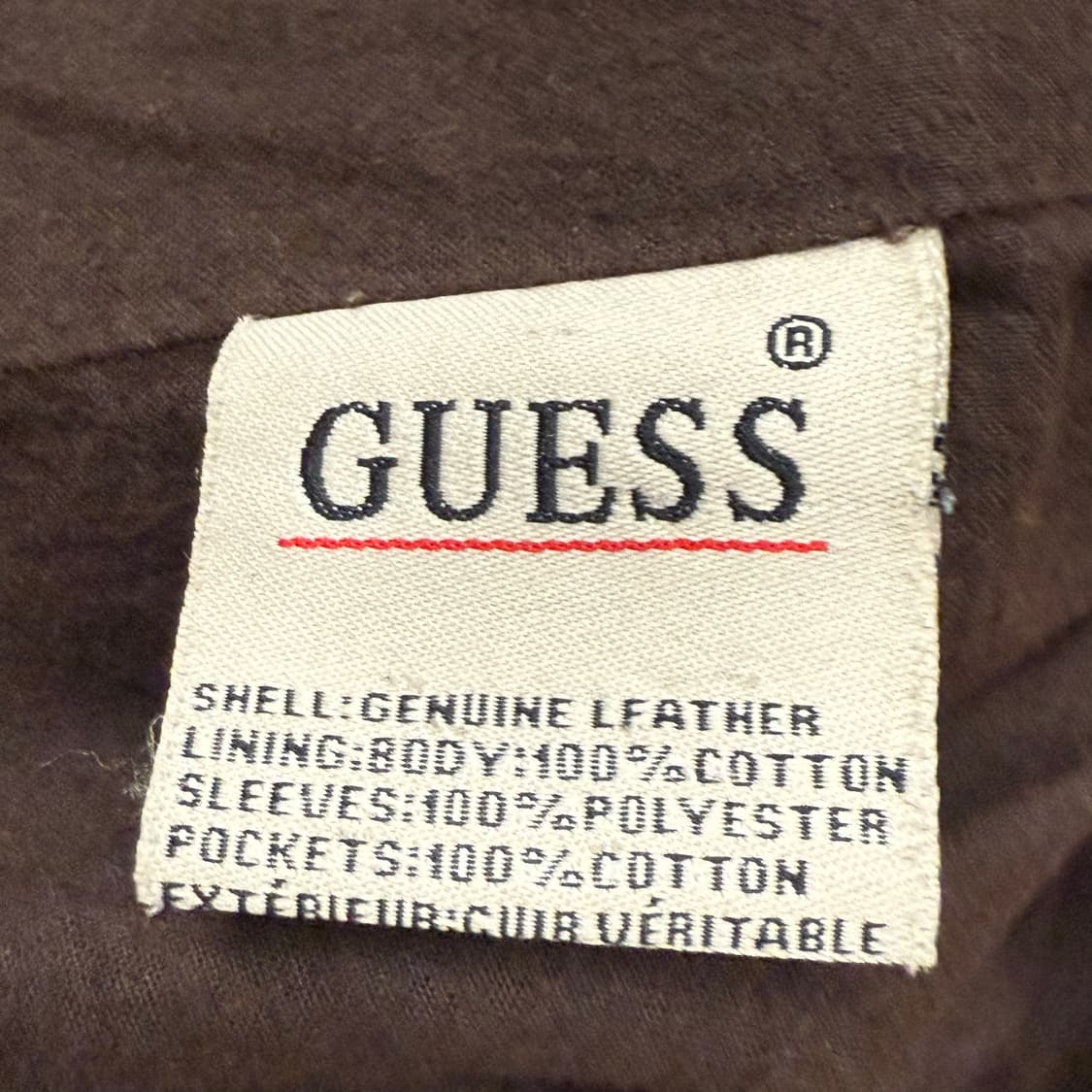 [정품/M] 게스  브라운 가죽 자켓 b15 상품이미지5