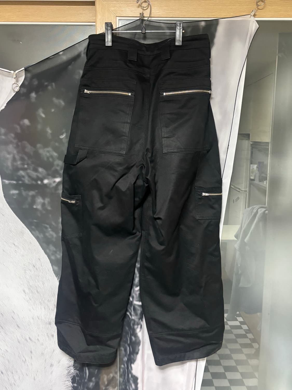 IEY 카고 블랙와이드팬츠 상품이미지4