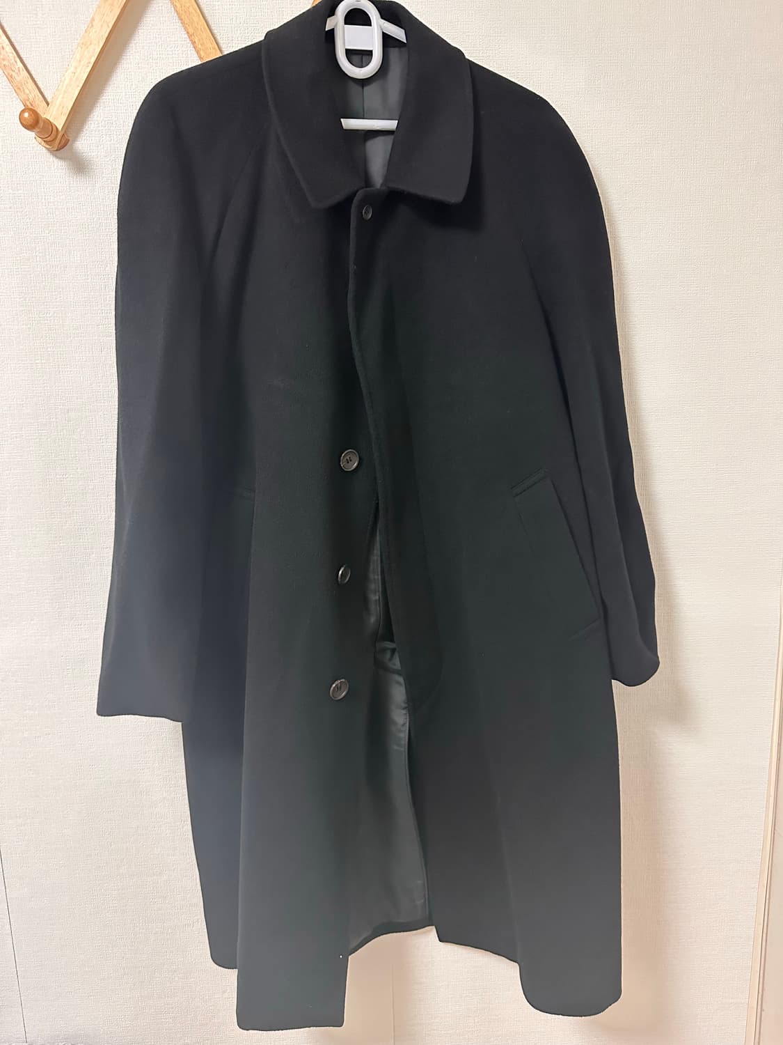 일본 빈티지 GLADAN 캐시미어 코트 블랙 상품이미지1