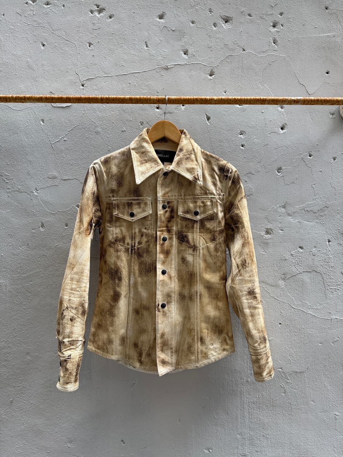 shellac 더티워시 코티드셔츠 상품이미지1