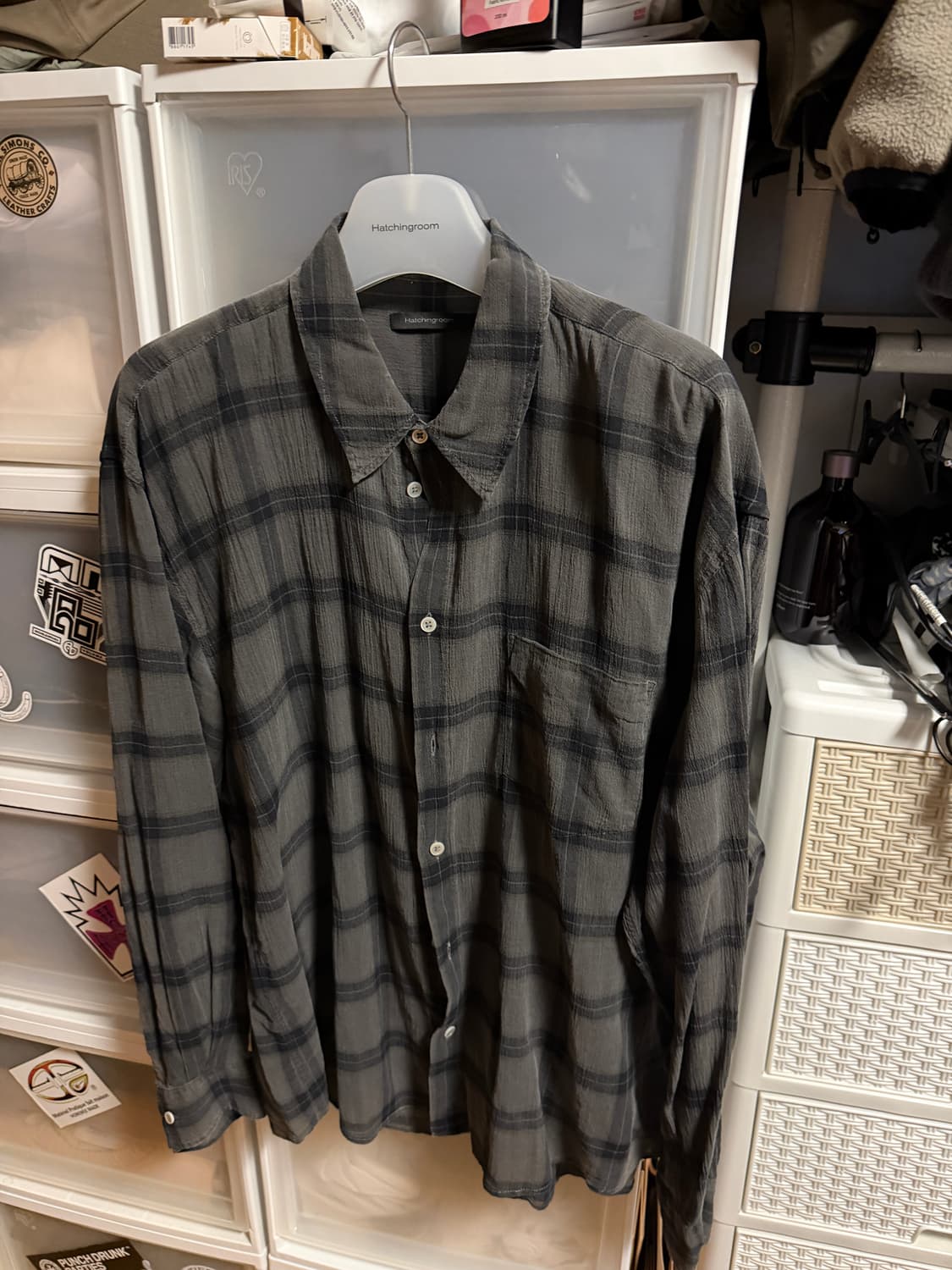 해칭룸 체크 셔츠 4사이즈 상품이미지1