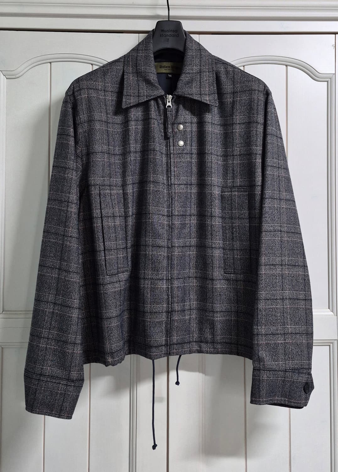 [새상품] 유니폼브릿지 드리즐러 블루종 네이비 체크 M사이즈 상품이미지1