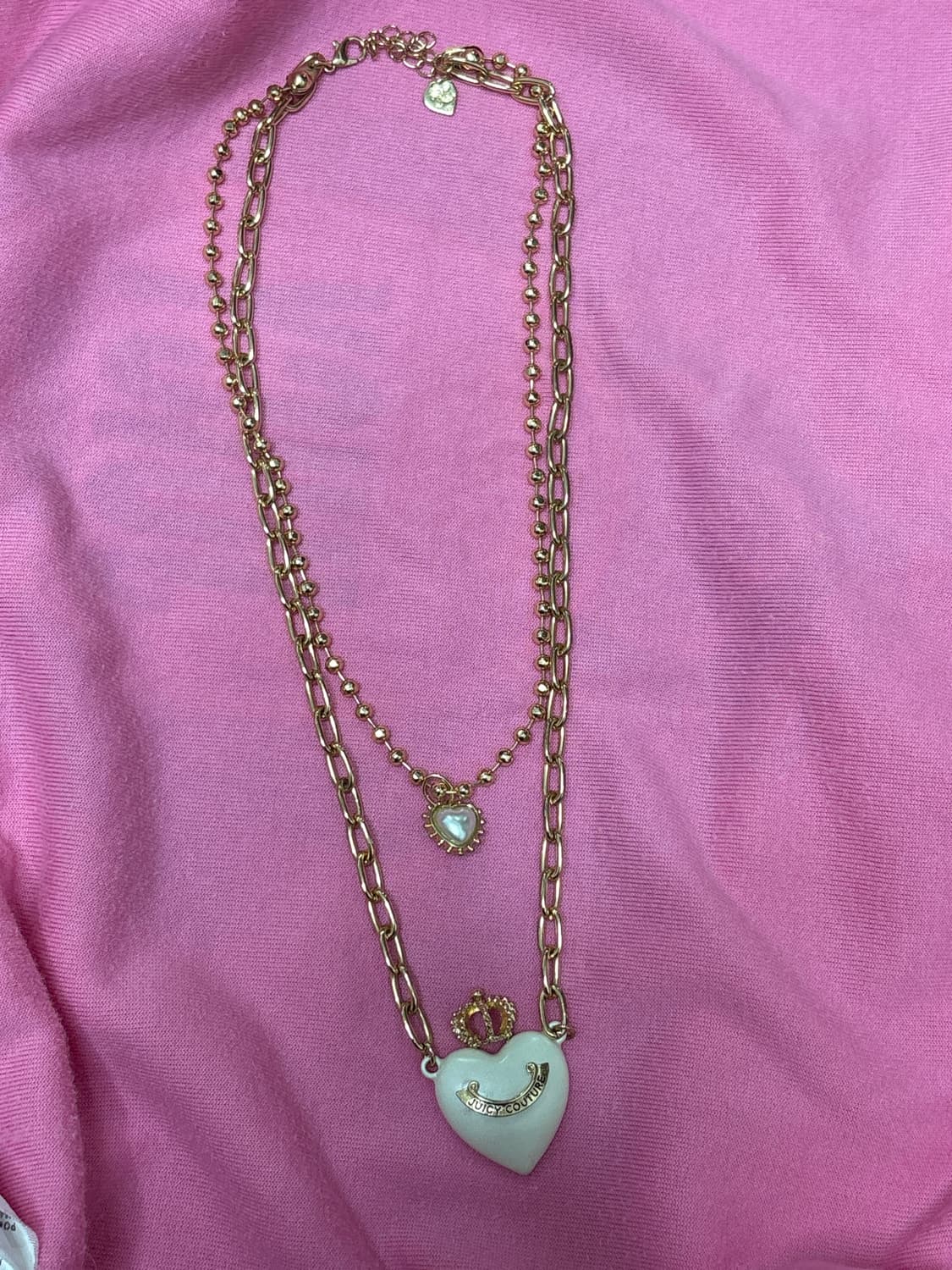 쥬시꾸뛰르 하트 레이어드 목걸이 (새상품) 상품이미지1