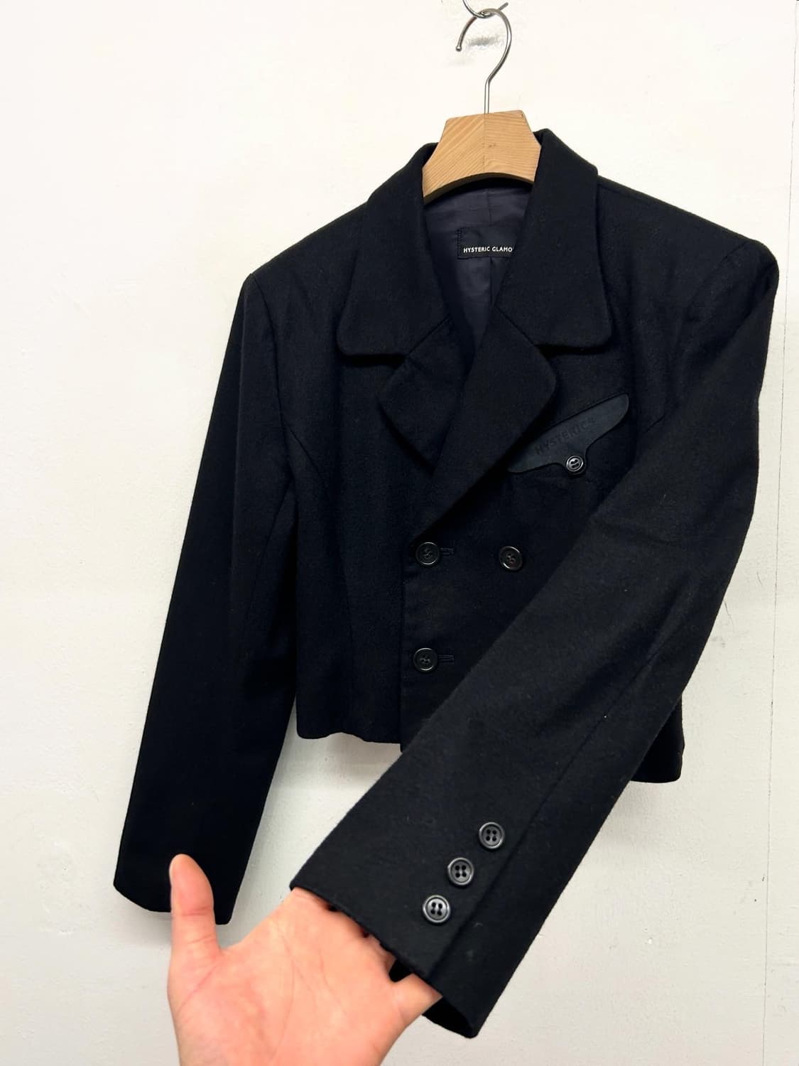 히스테릭글래머 크롭 블랙 자켓 상품이미지3