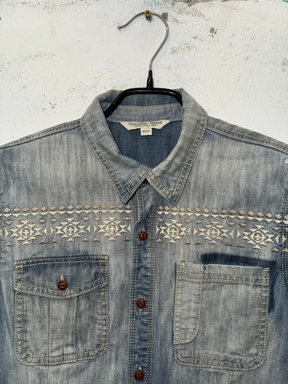 Thursday island 웨스탄 자수 데님 셔츠 상품이미지1