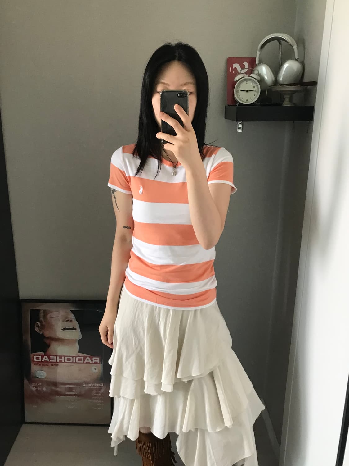 폴로 랄프로렌 스포츠 포니 로고 단가라 반팔티 상품이미지3