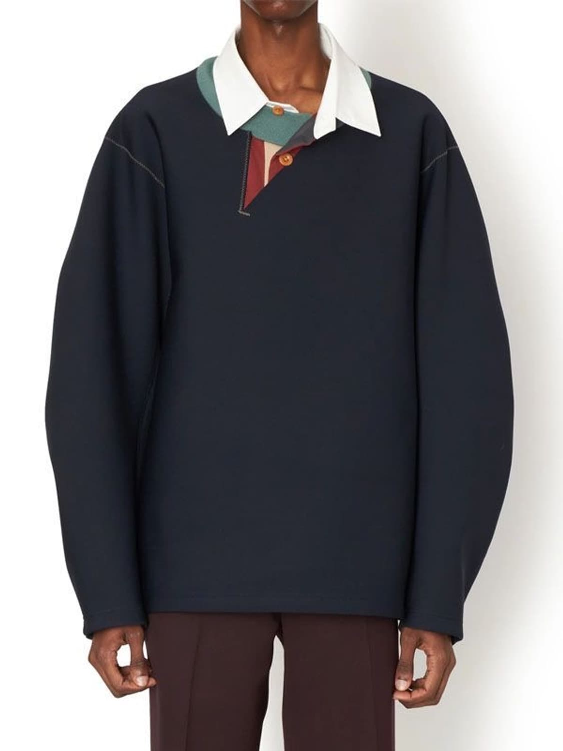 kolor 컬러 콘트라스트 판넬 폴로 셔츠 상품이미지1