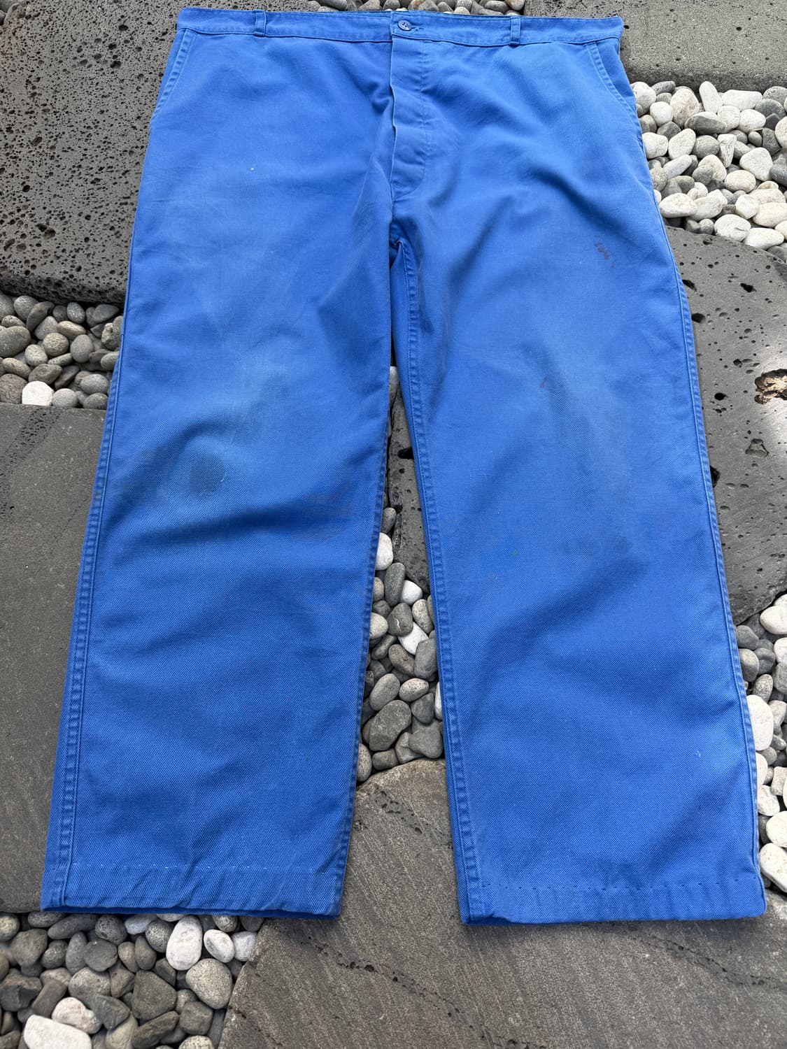 1970s FADED WASHED BLUE 빈티지 프렌치 워크팬츠 상품이미지4