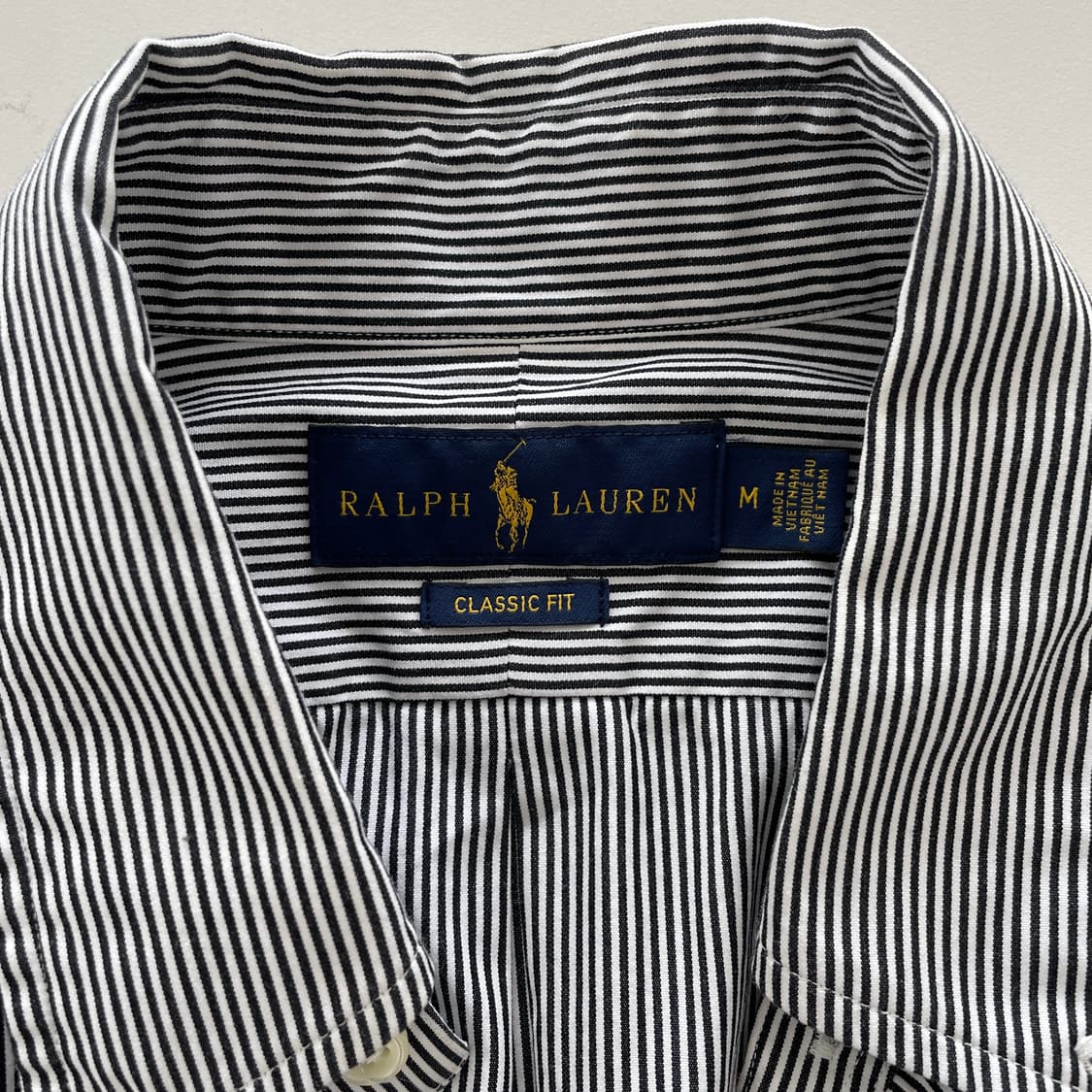 폴로 랄프로렌 블랙 화이트 스트라이프 셔츠 상품이미지8