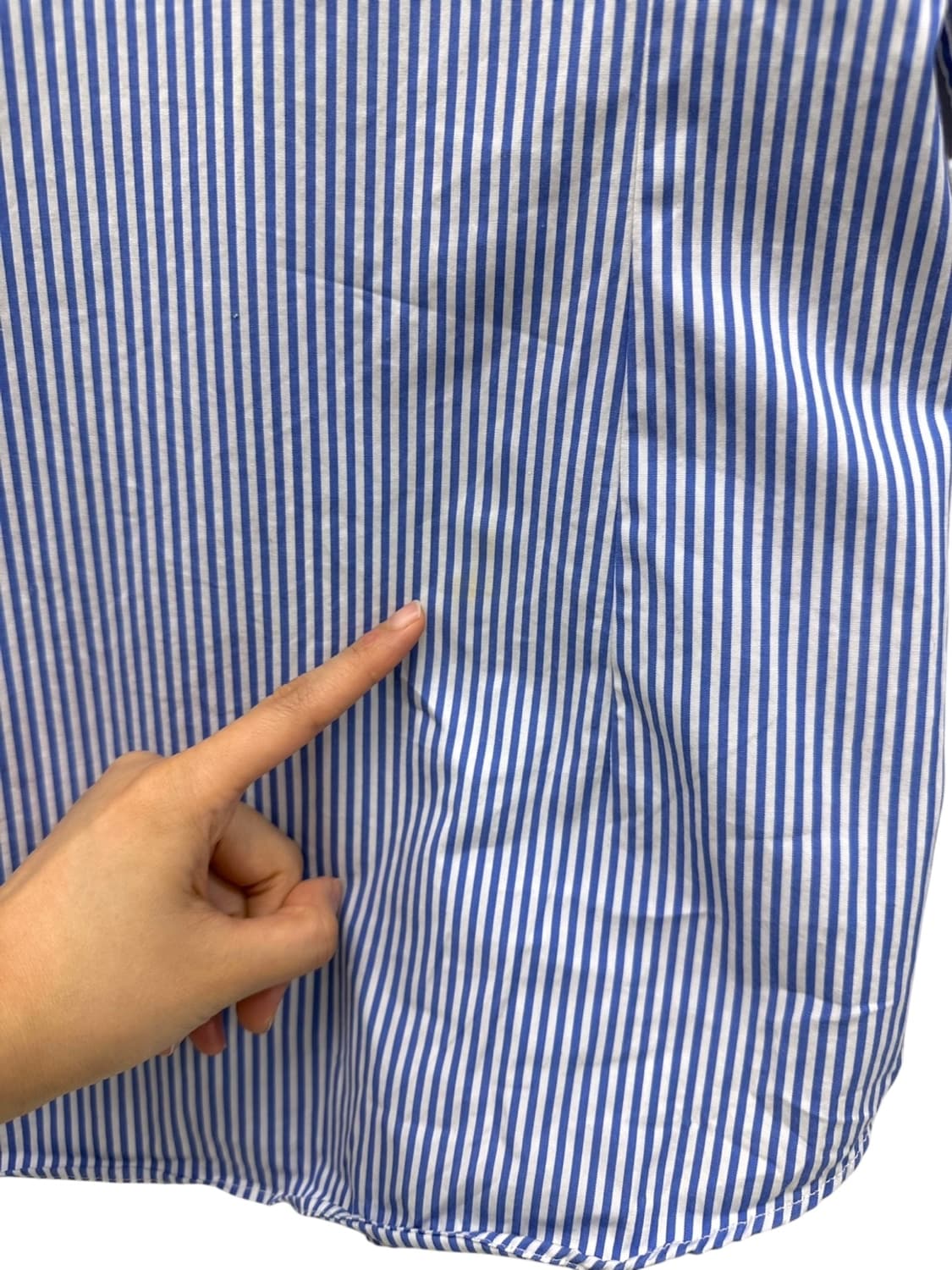 폴로 스트라이프 셔츠 화이트&블루 (여성S) 상품이미지10