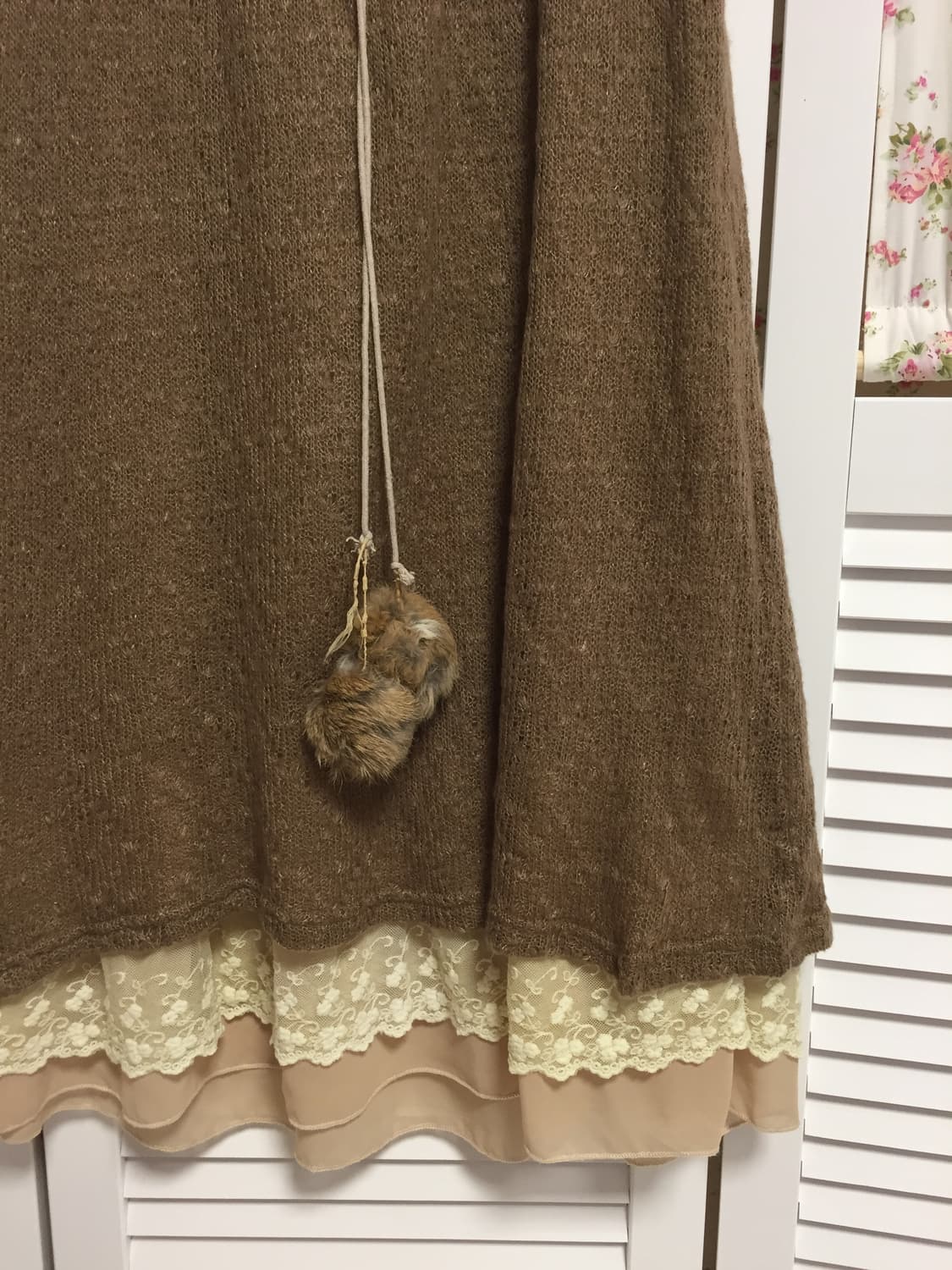 빈티지 모리걸라떼갸루 초코 프릴 반팔 상품이미지6