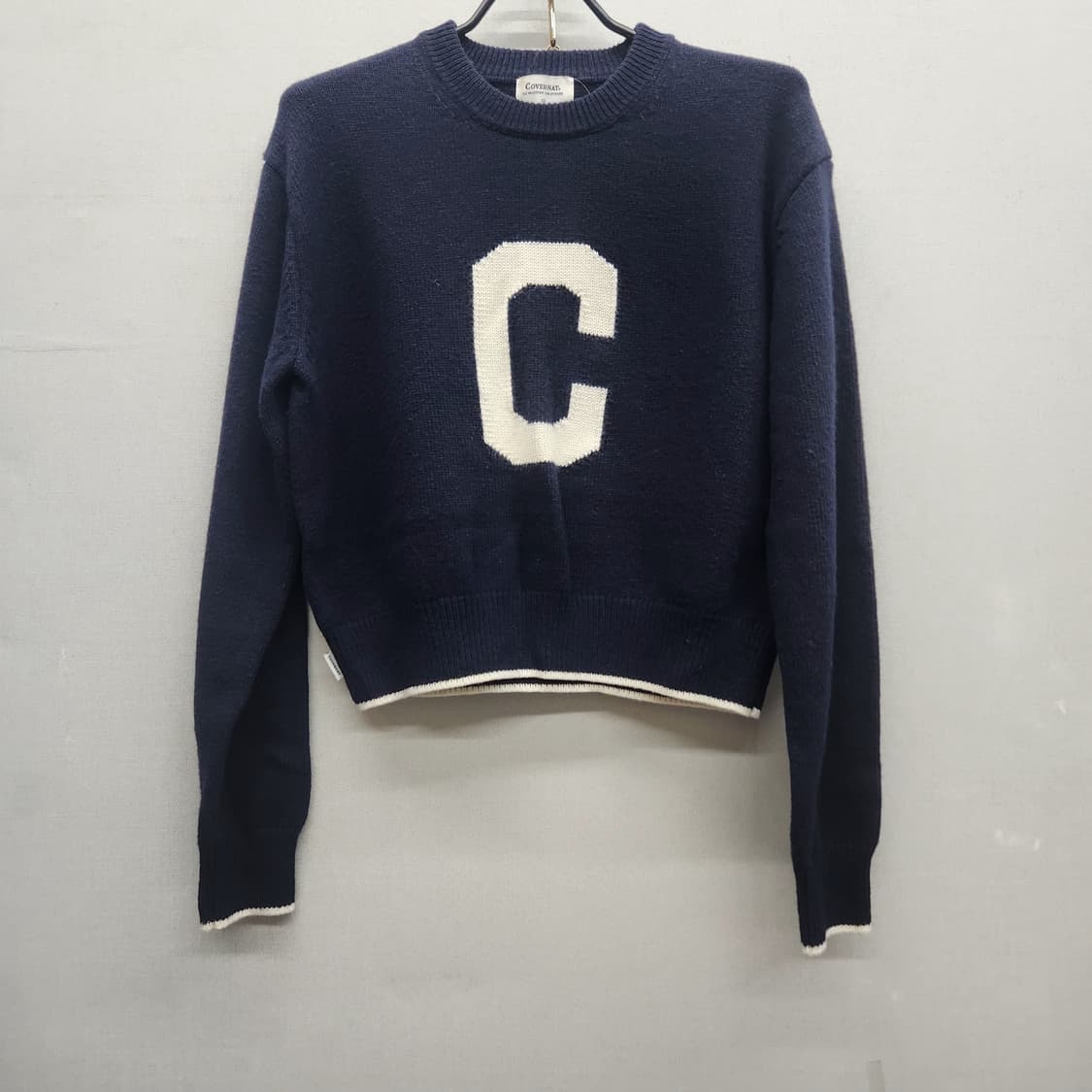 커버낫 빅로고 크롭 니트 M 상품이미지1