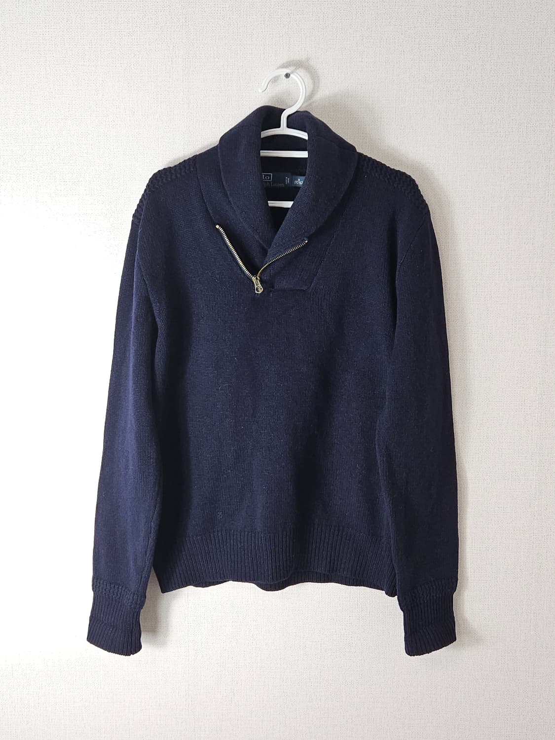 폴로 랄프로렌 숄카라 니트 하프집업 람포 스웨터 M 상품이미지1