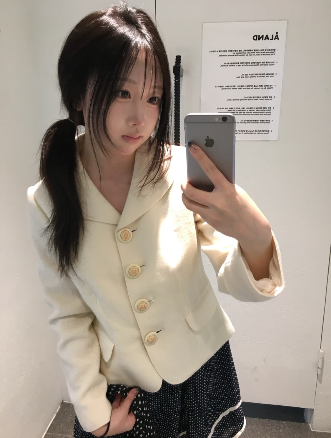 빈티지 아이보리 도트 코디세트  상품이미지3