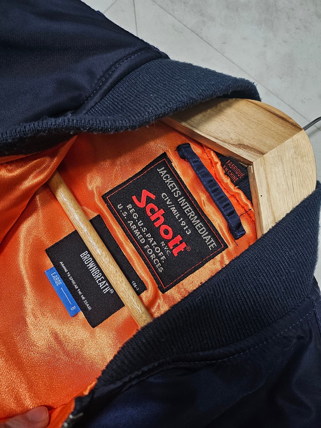 브라운브레스 x schott ma-1 상품이미지3