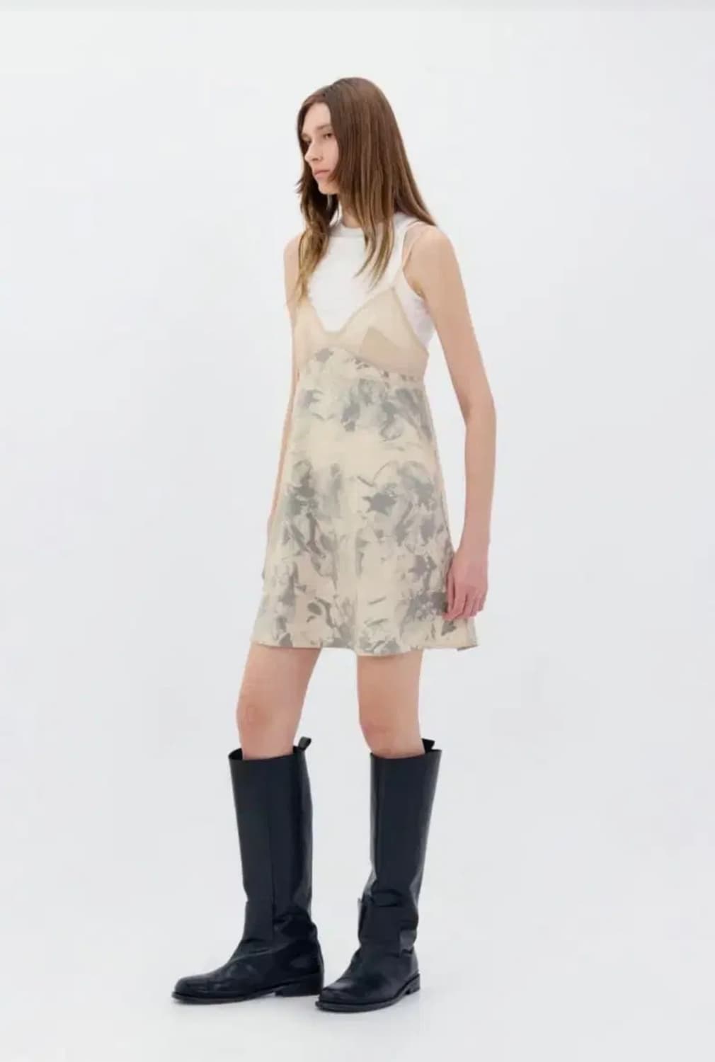 로우클래식 시스루 스티치 드레스 상품이미지3