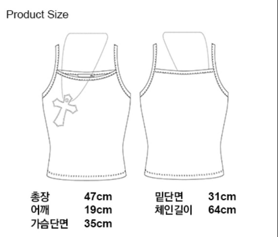일리오 화이트 레더 크로스 네크리스 슬리브리스 상품이미지9