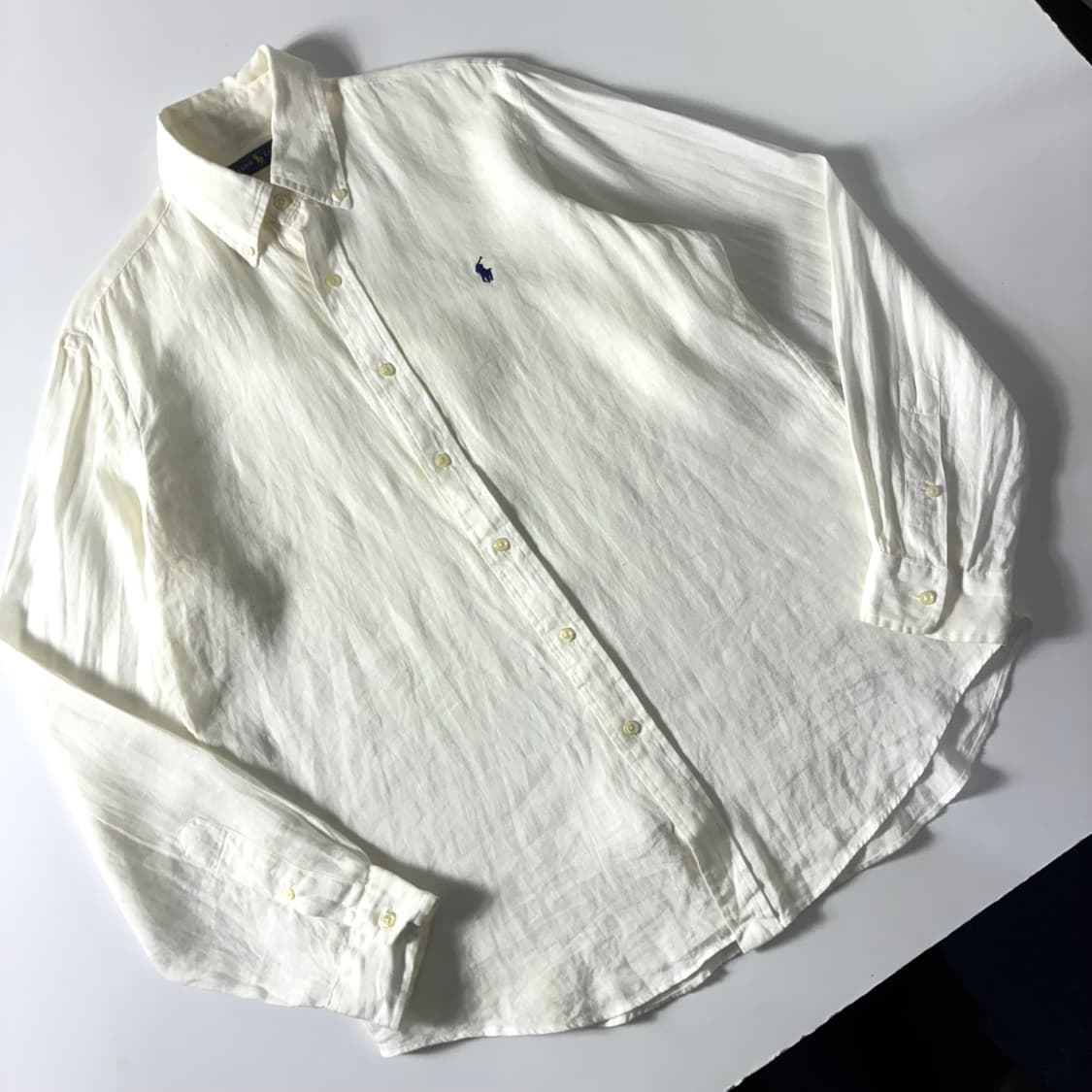 Polo  폴로 랄프로렌 자수 화이트 린넨 셔츠  상품이미지2