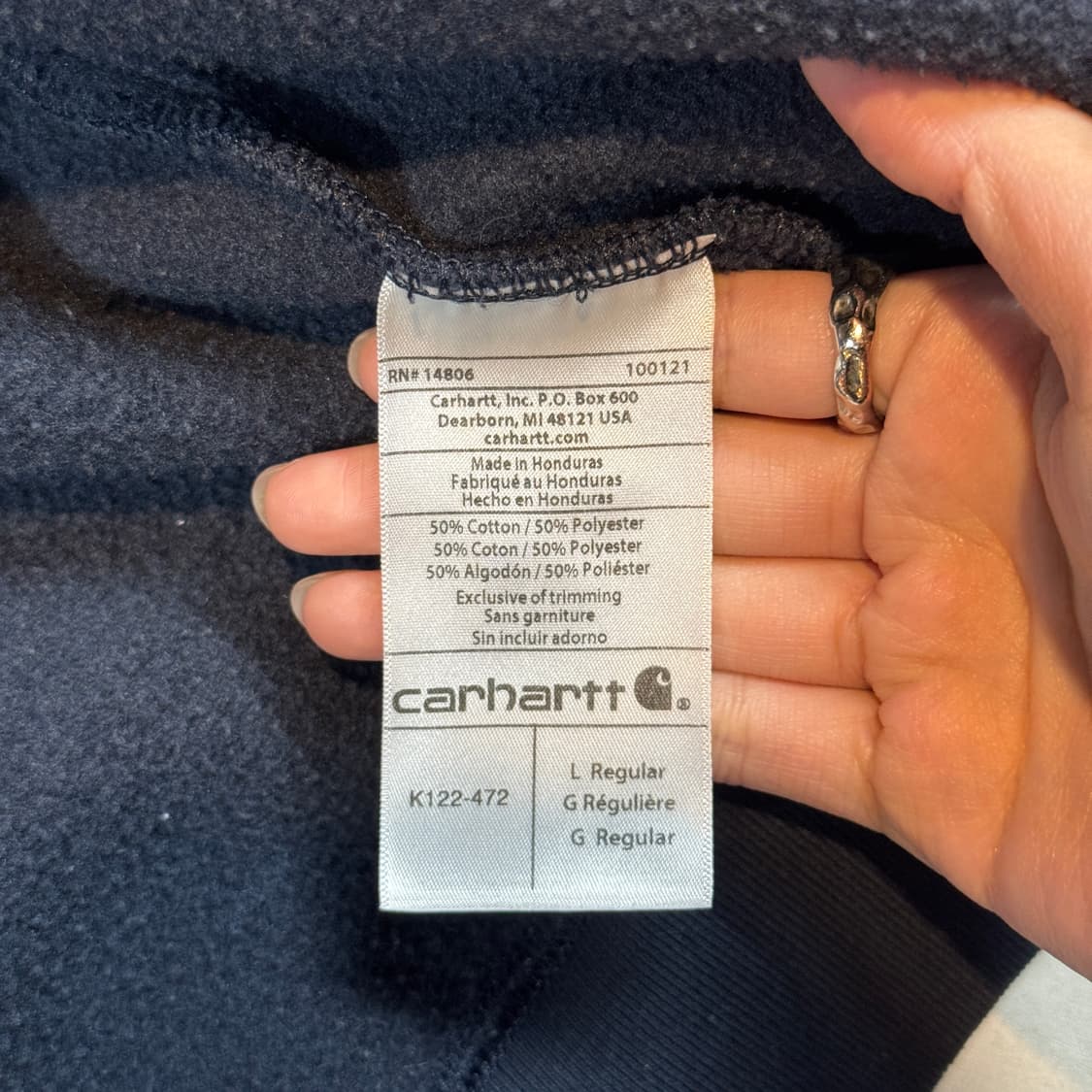 L) 칼하트 미드웨이트 오리지널핏 후드집업 네이비 상품이미지8