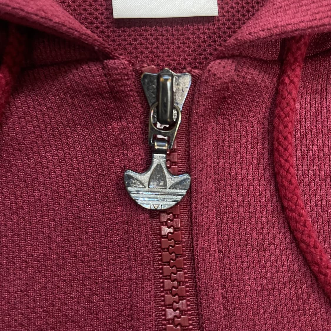 아디다스 jpn 올드스쿨 아치 로고 트랙 후드 집업 버건디 상품이미지3