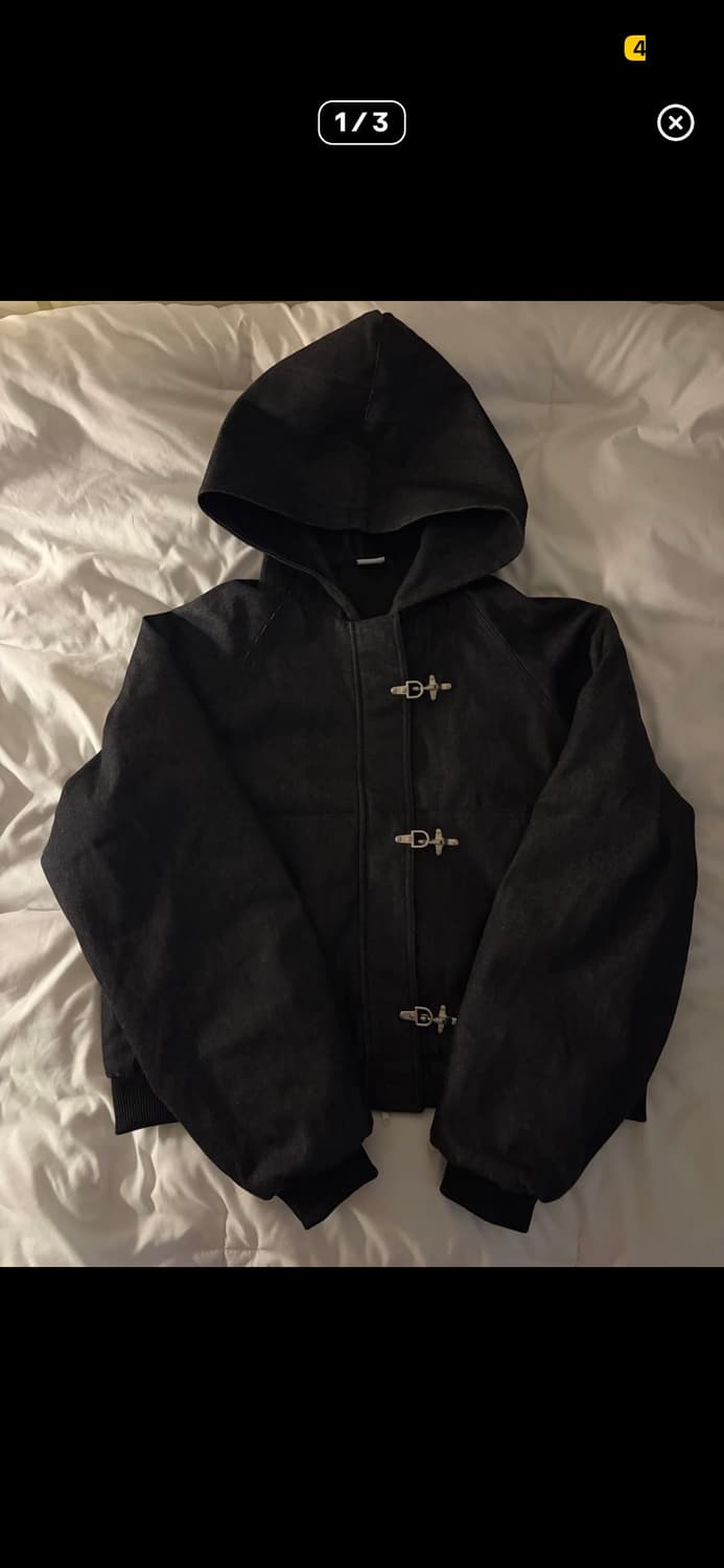 RARELIZE 블랙 후드 더플 자켓 L2089 상품이미지3