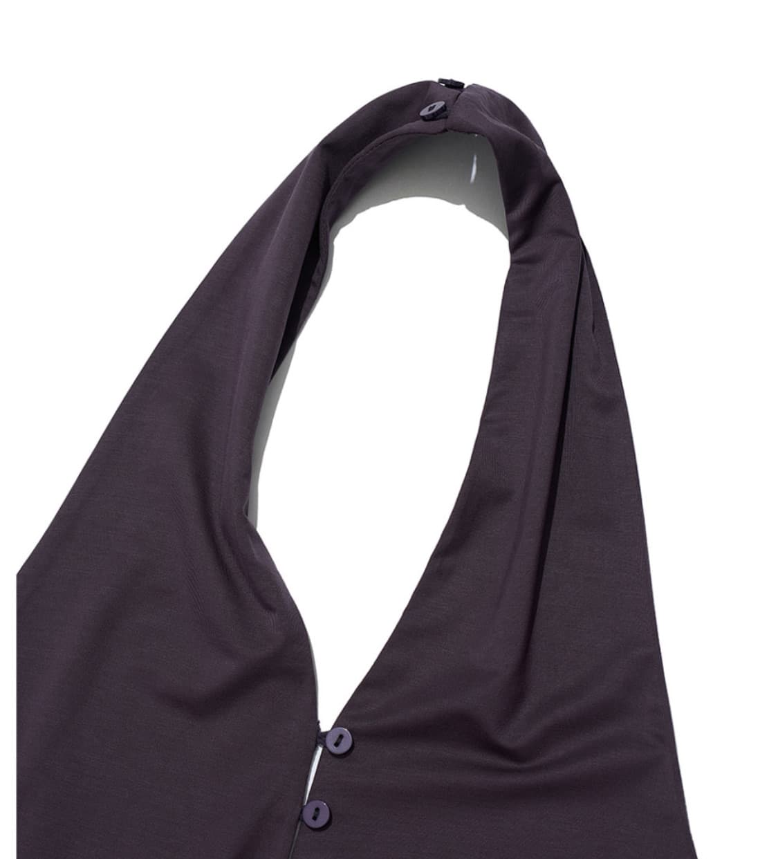 파르티멘토 우먼 홀터넥, 타이 저지스커트 셋업 (플럼) 상품이미지6