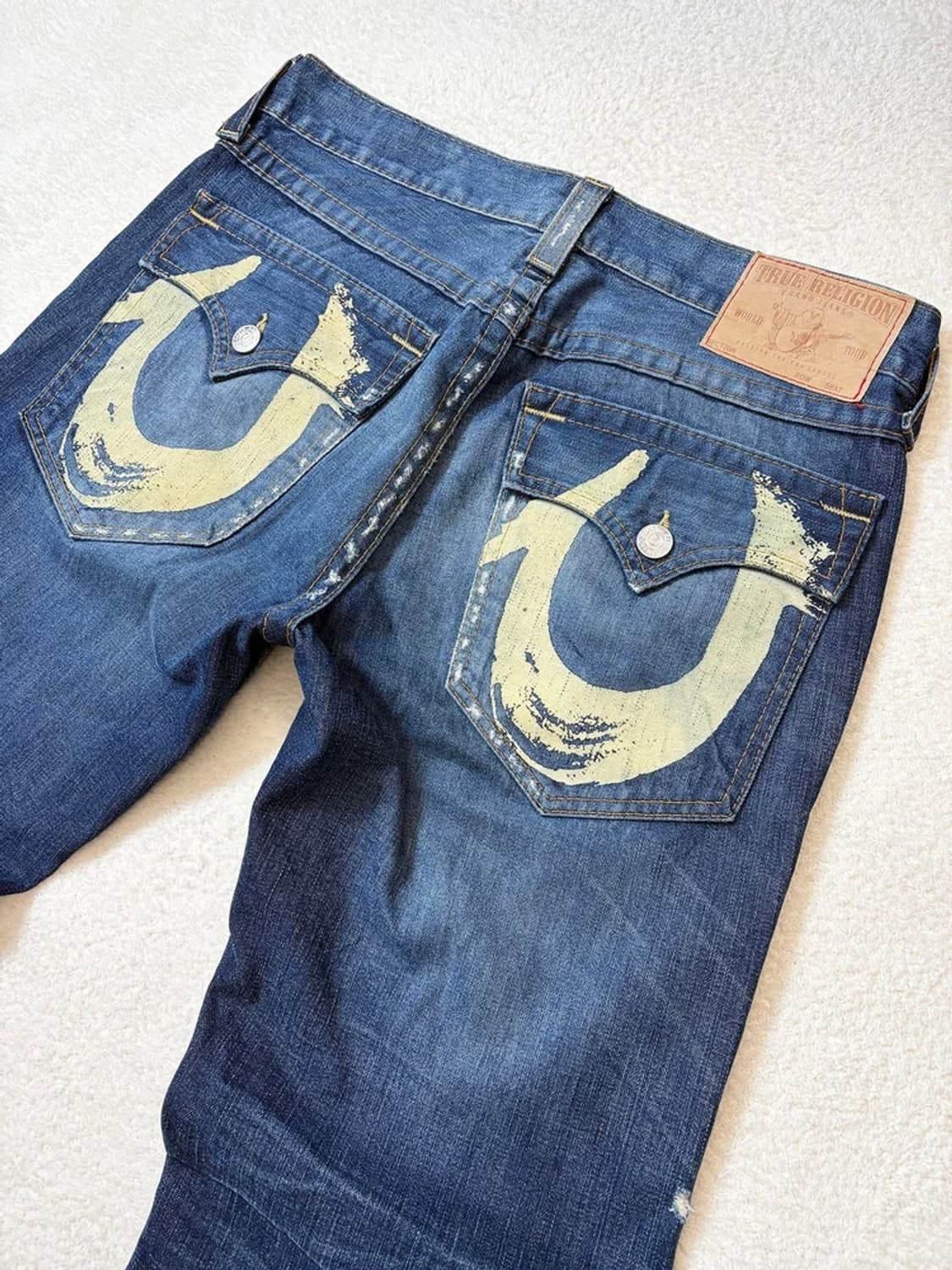 트루릴리젼 00's USA 프린팅 데미지드 데님 팬츠 PN6066 상품이미지2