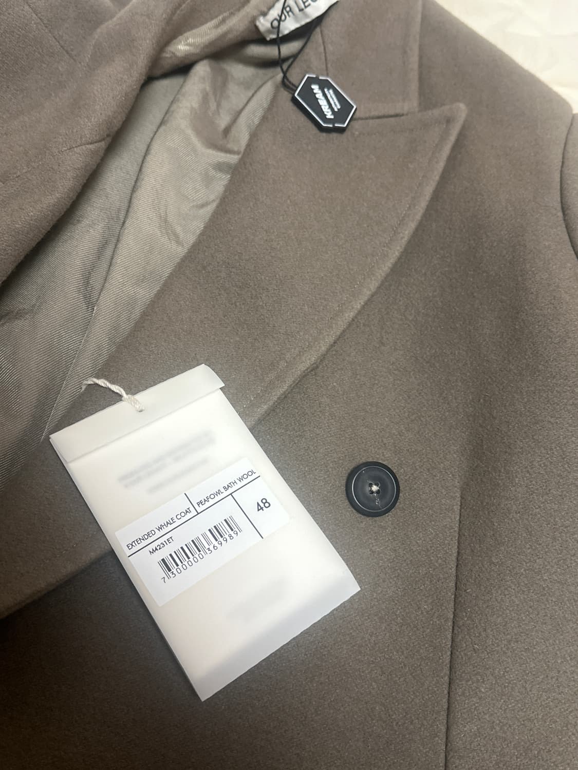 (새상품)아워레가시 배스 울 익스텐디드 웨일 코트 피폴 상품이미지4