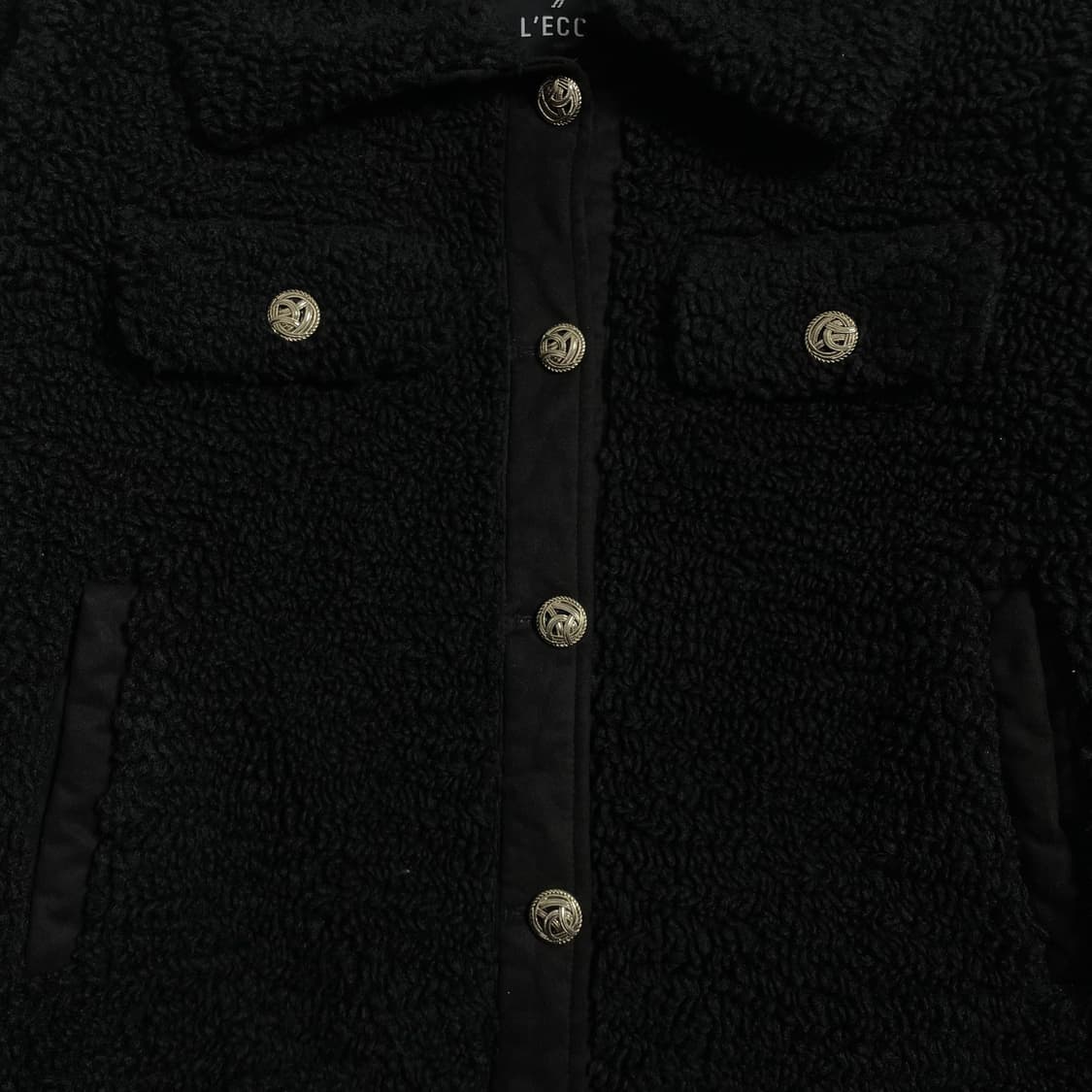 빈티지 우먼스 플리스 자켓 블랙y 4013 상품이미지5