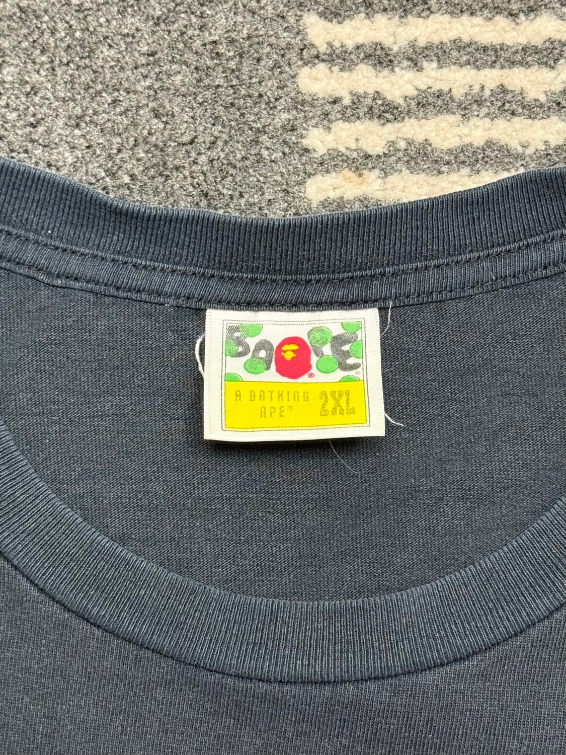 [2XL] 베이프 컬리지 로고 블랙 티셔츠 상품이미지3