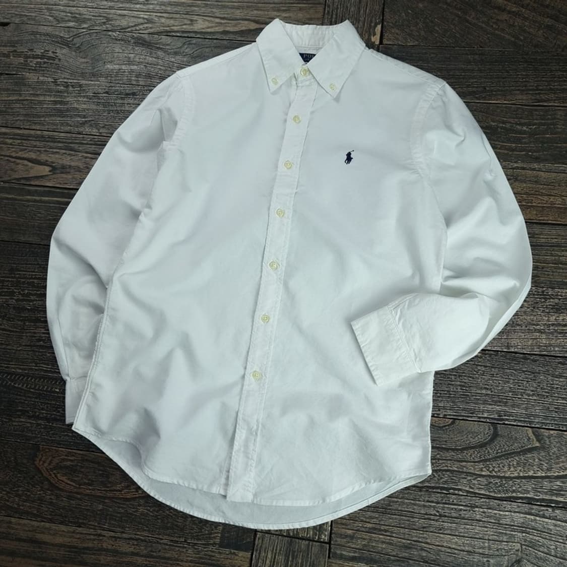 [폴로 랄프로렌] 포니 로고 자수 커스텀핏 셔츠 화이트 M18939 상품이미지1