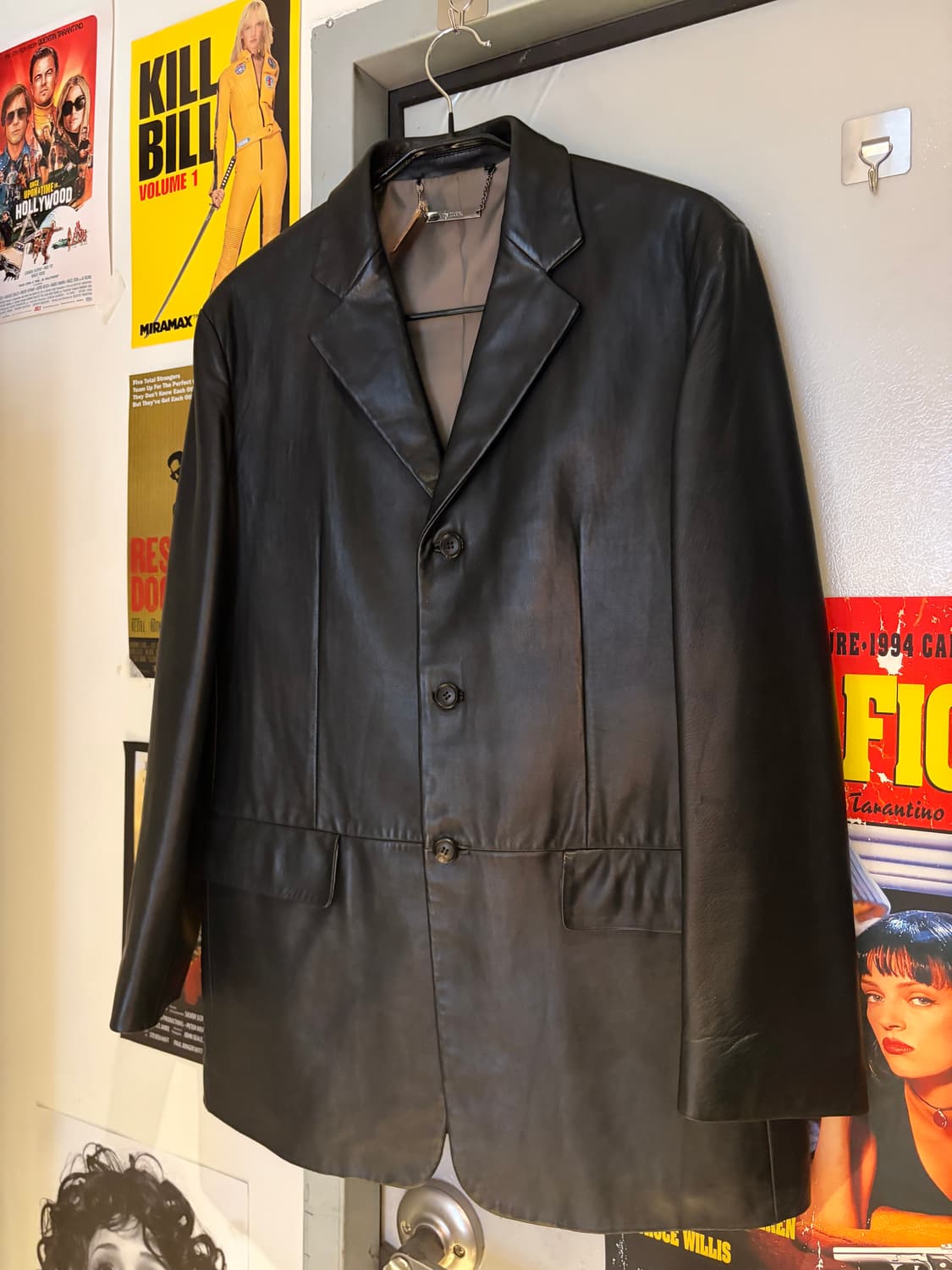 SIEG 지이크 양가죽 레더 블레이저 상품이미지1