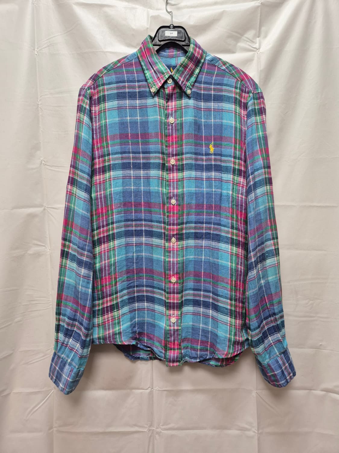 폴로 체크 린넨 셔츠  상품이미지1