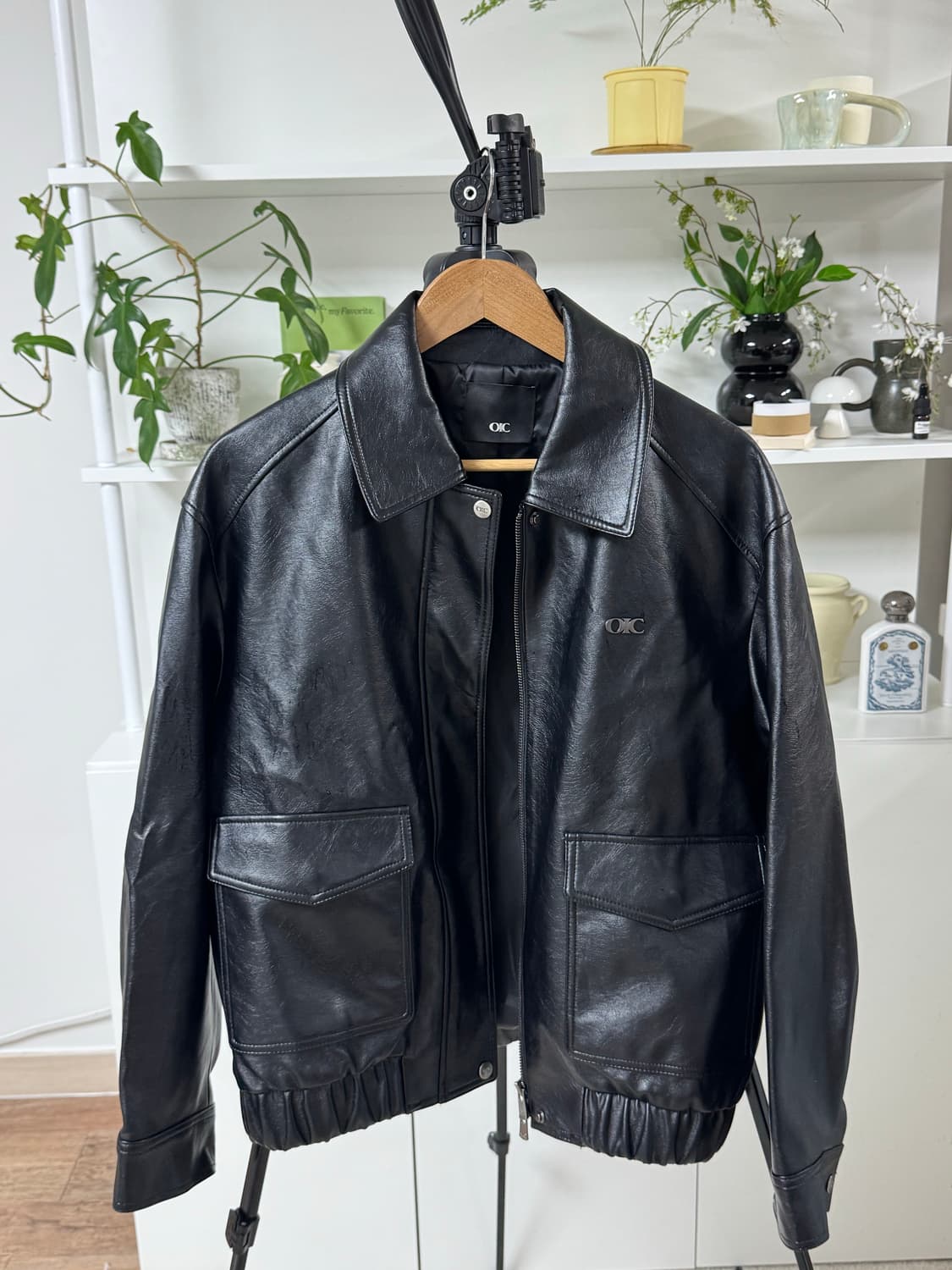 오아이오아이 레더 자켓 상품이미지1