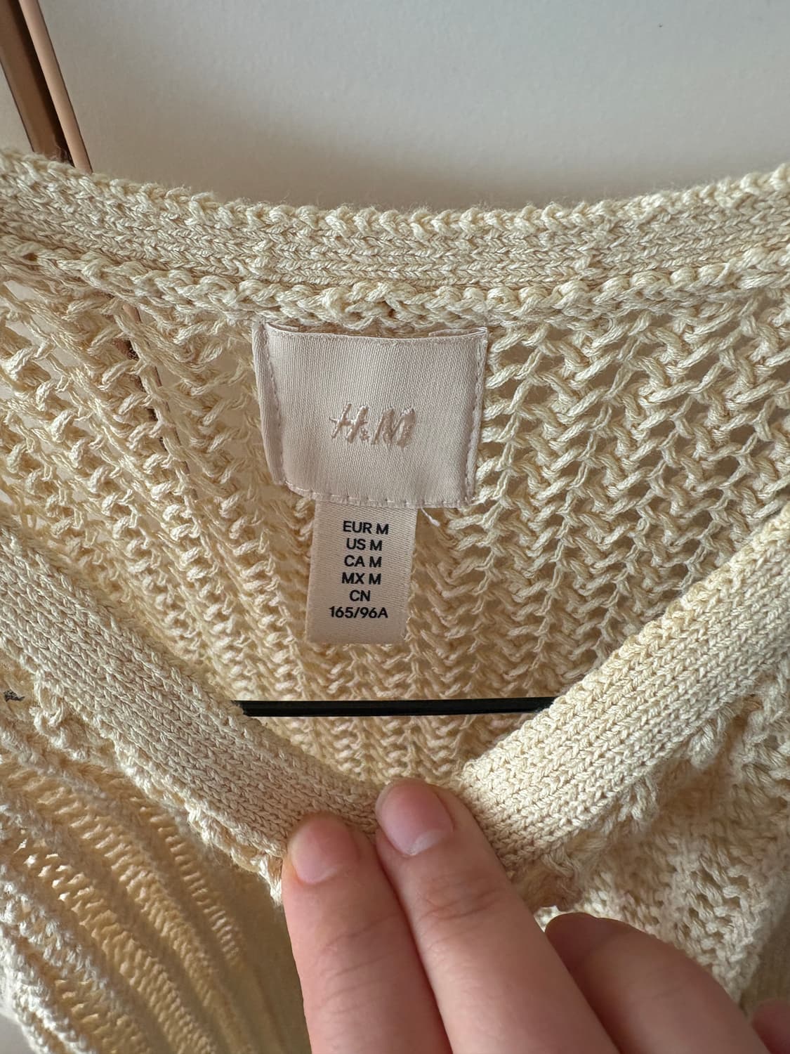 H&M 크로셰 네트 니트탑 M 상품이미지3