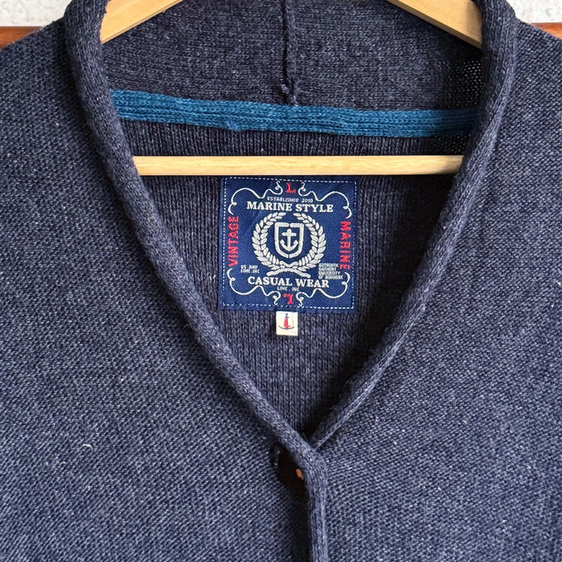 겨울 마을의 푸른 난로 가디건 상품이미지4